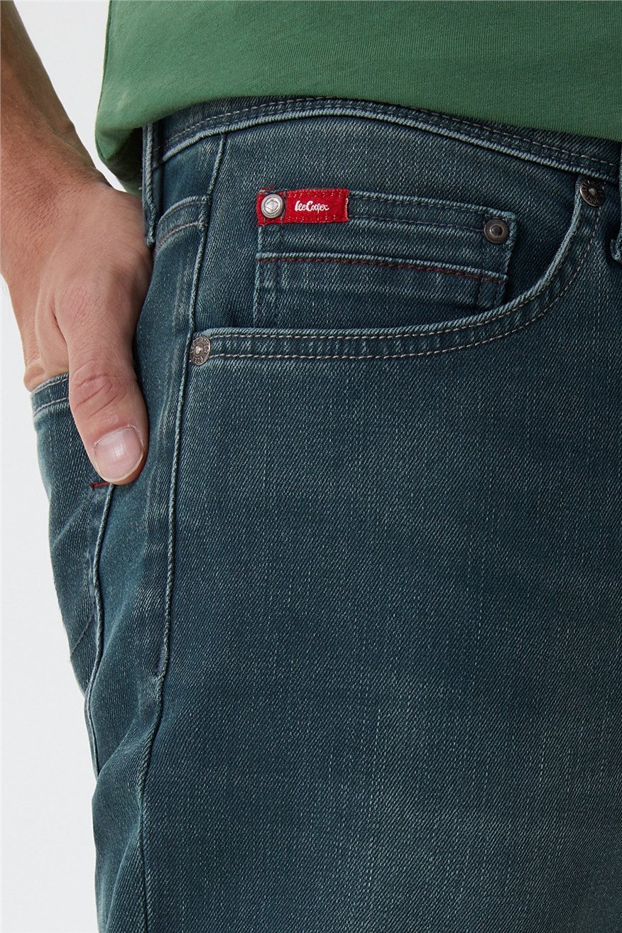 Jagger Erkek Slim Straight Fit Jean Pantolon Plasma Mid Lee Cooper