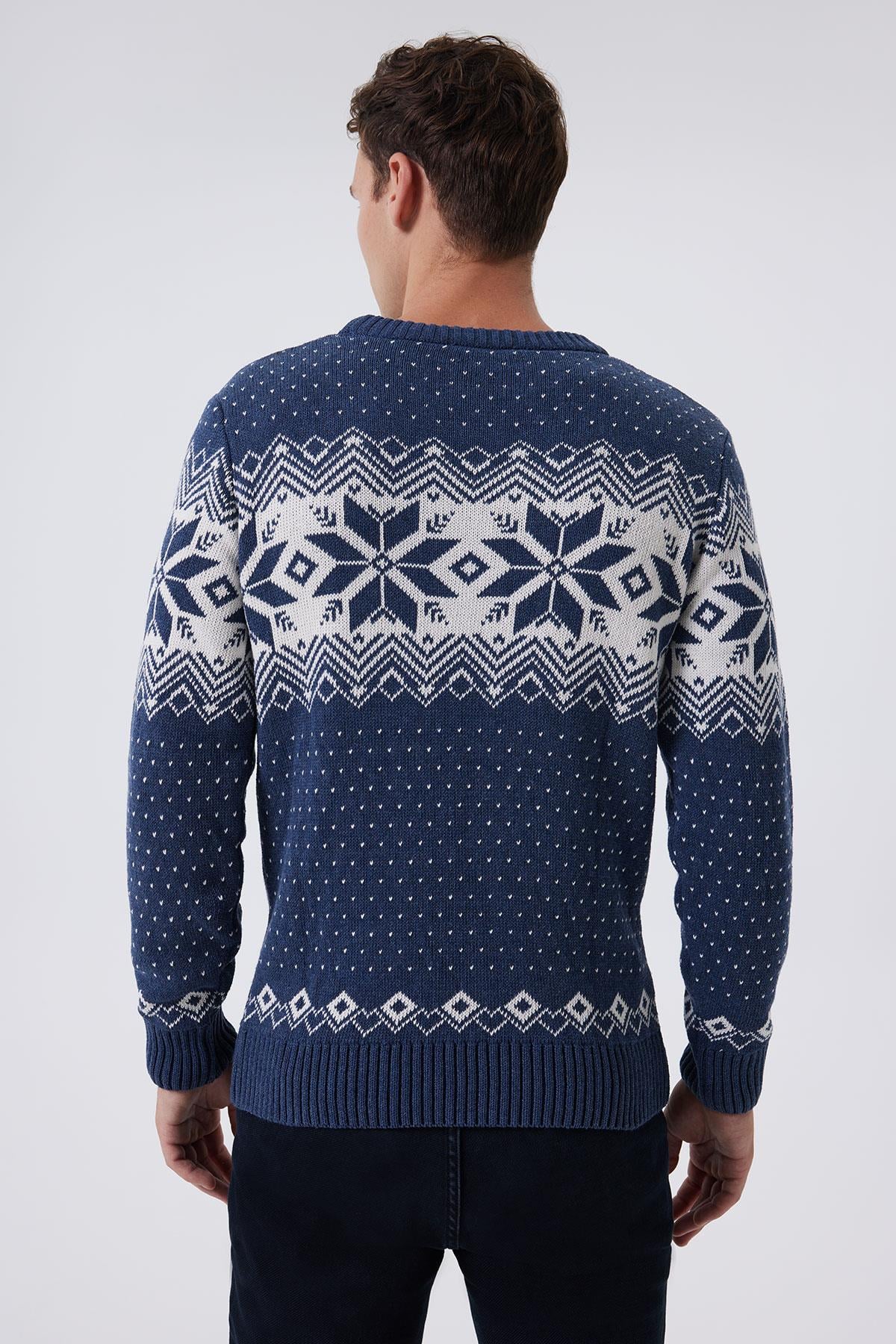 Kazuhiro505 snowy-erkek-kazak-indigo--d7f-