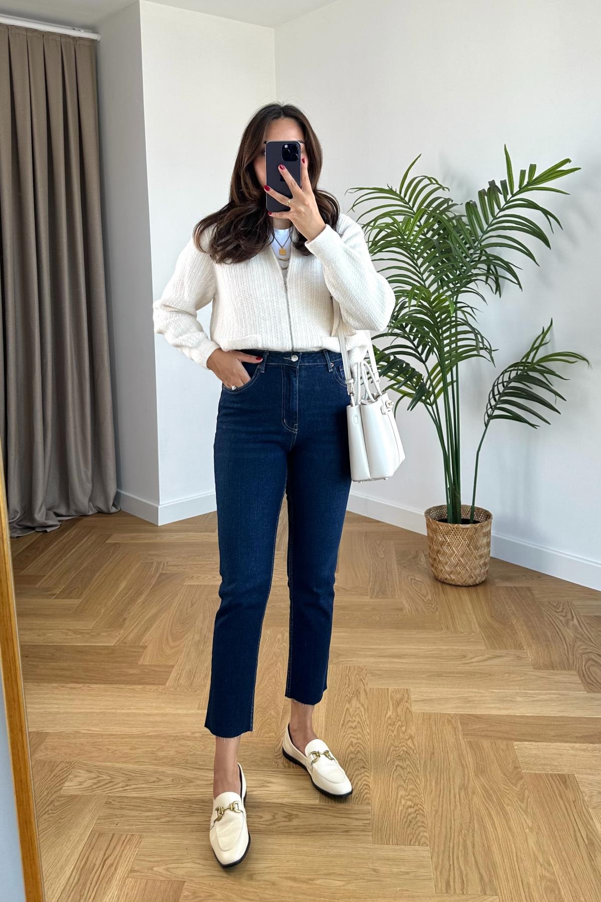 Gently Koyu Lacivert Boy Fit Jean