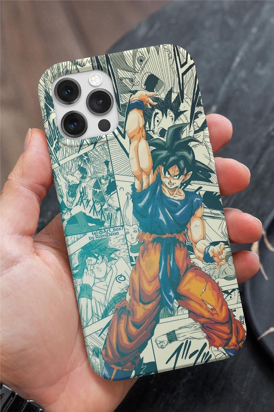 Dragon Ballz Goku Siyah Silikon Baskılı Anime Telefon Kılıfı