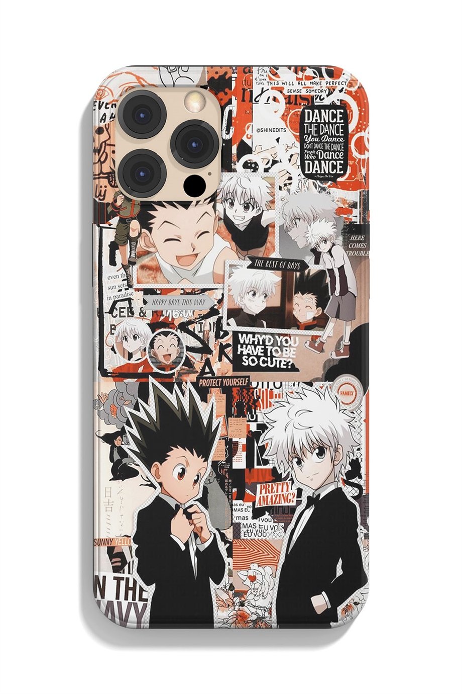 Hunter X Hunter Killua - Gon Siyah Silikon Baskılı Anime Telefon Kılıfı