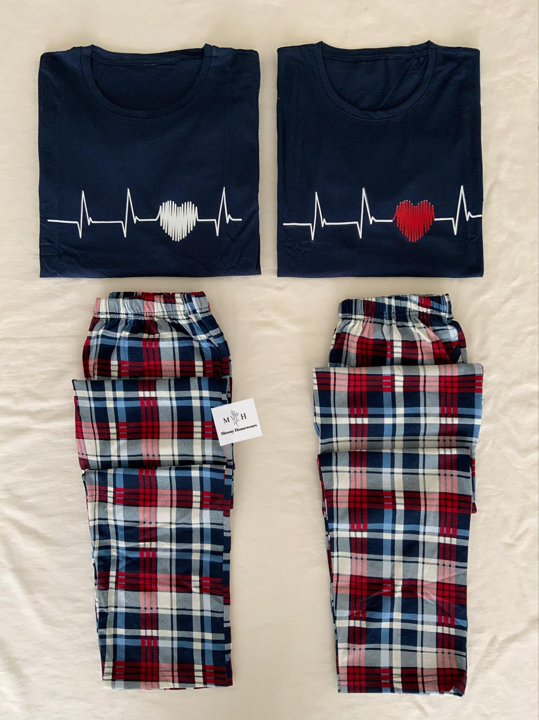 Penye Kalp Atışı Çift Pijaması