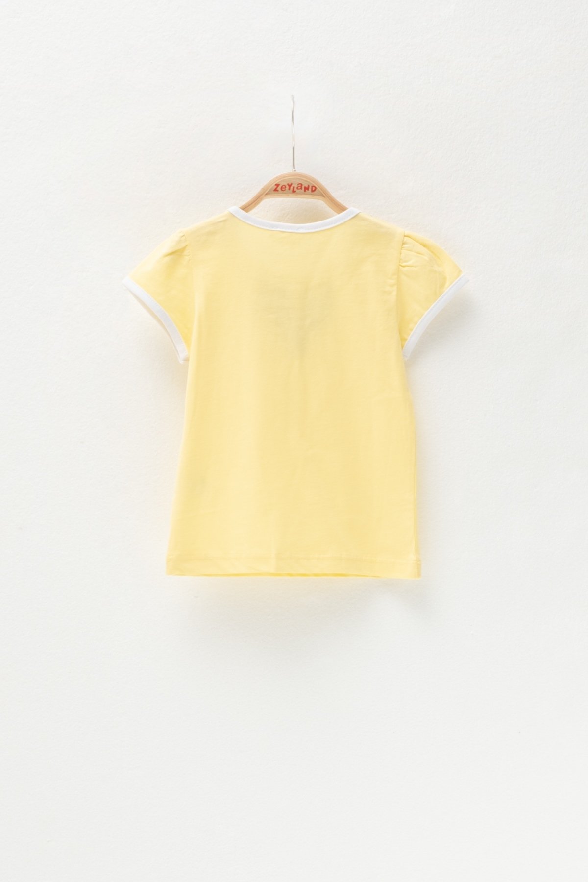 MININIO Kız Bebek Sarı Çiçek Nakışlı T-Shirt (6ay-4yaş)