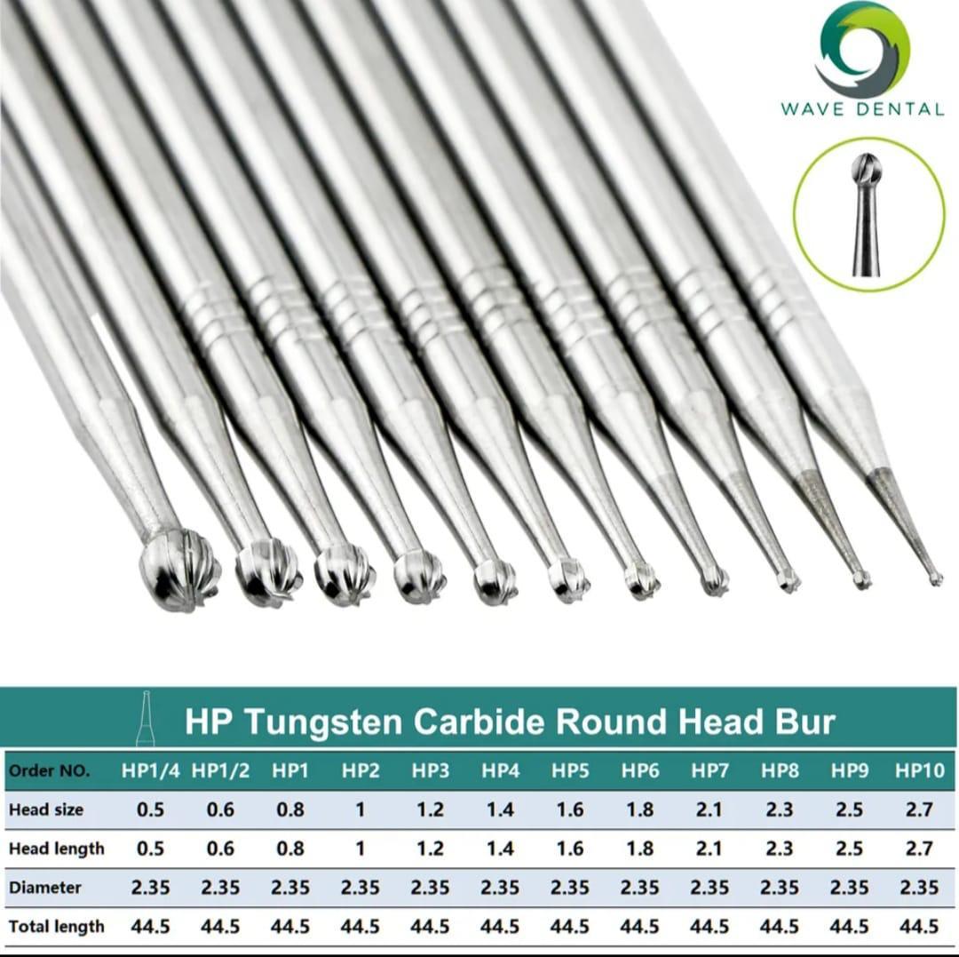 Wave Dental Tungsten Carbide Rond Frez Piyasemen İçin
