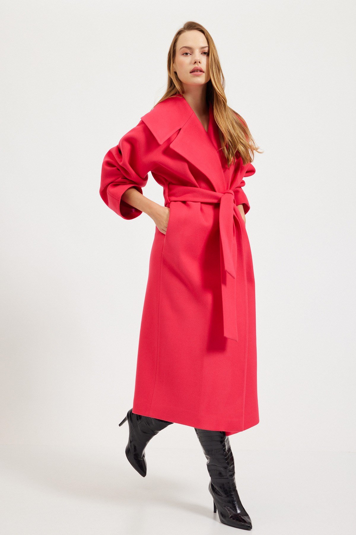 Fuschia coat hotsell