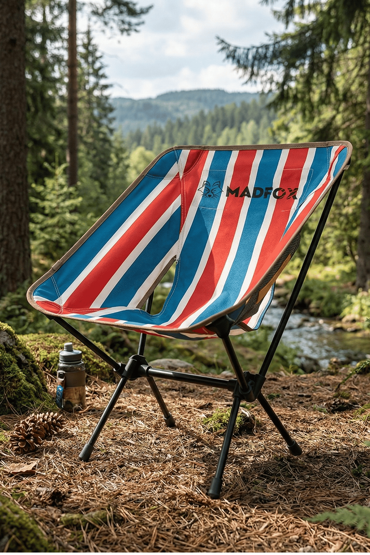 Madfox İnfinity Ultralight Katlanır Kamp Sandalyesi - Retro Çizgili