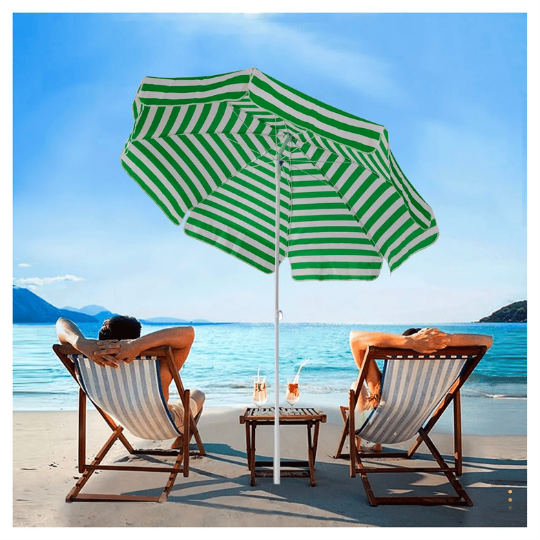 Reyo Quente Lüx Eğilebilir Plaj Şemsiyesi, Balkon Teras Şemsiyesi - Yeşil