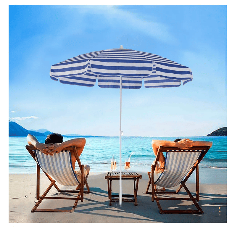 Reyo Quente Lüx Eğilebilir Plaj Şemsiyesi, Balkon Teras Şemsiyesi - Mavi