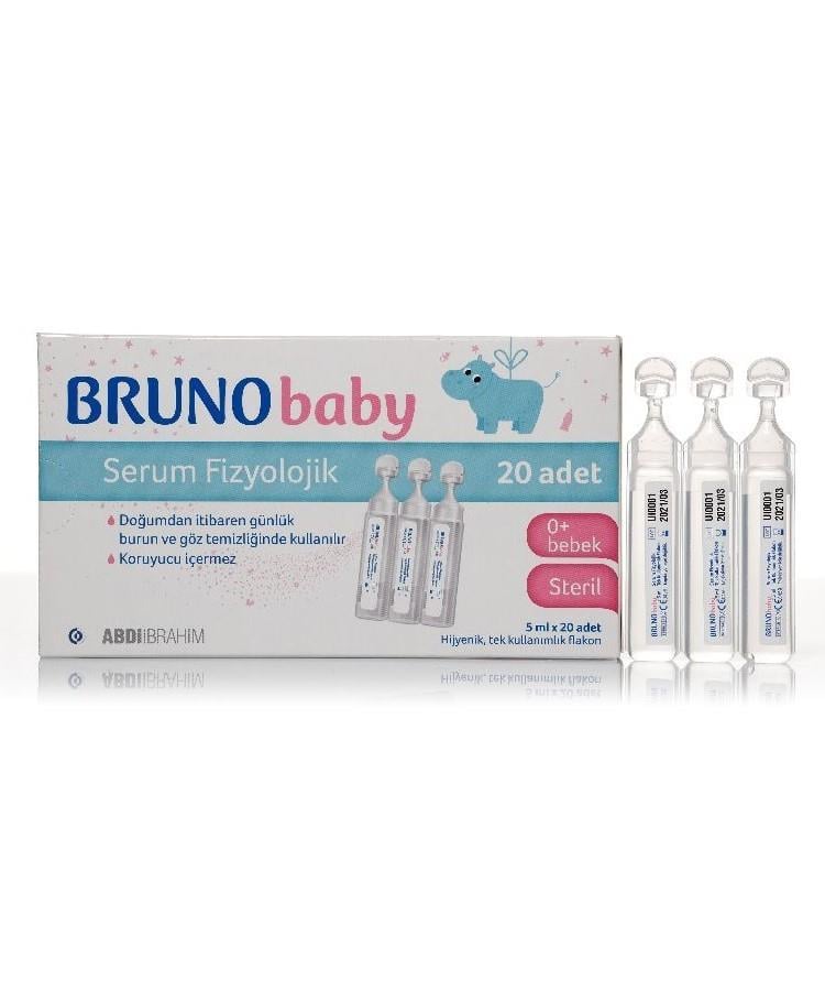 Bruno Baby Serum Fizyolojik 5 ML x 20 Flakon en uygun fiyat ile üstelik  Türkiye'nin her yerine hızlı kargo | Evdekieczanem.com