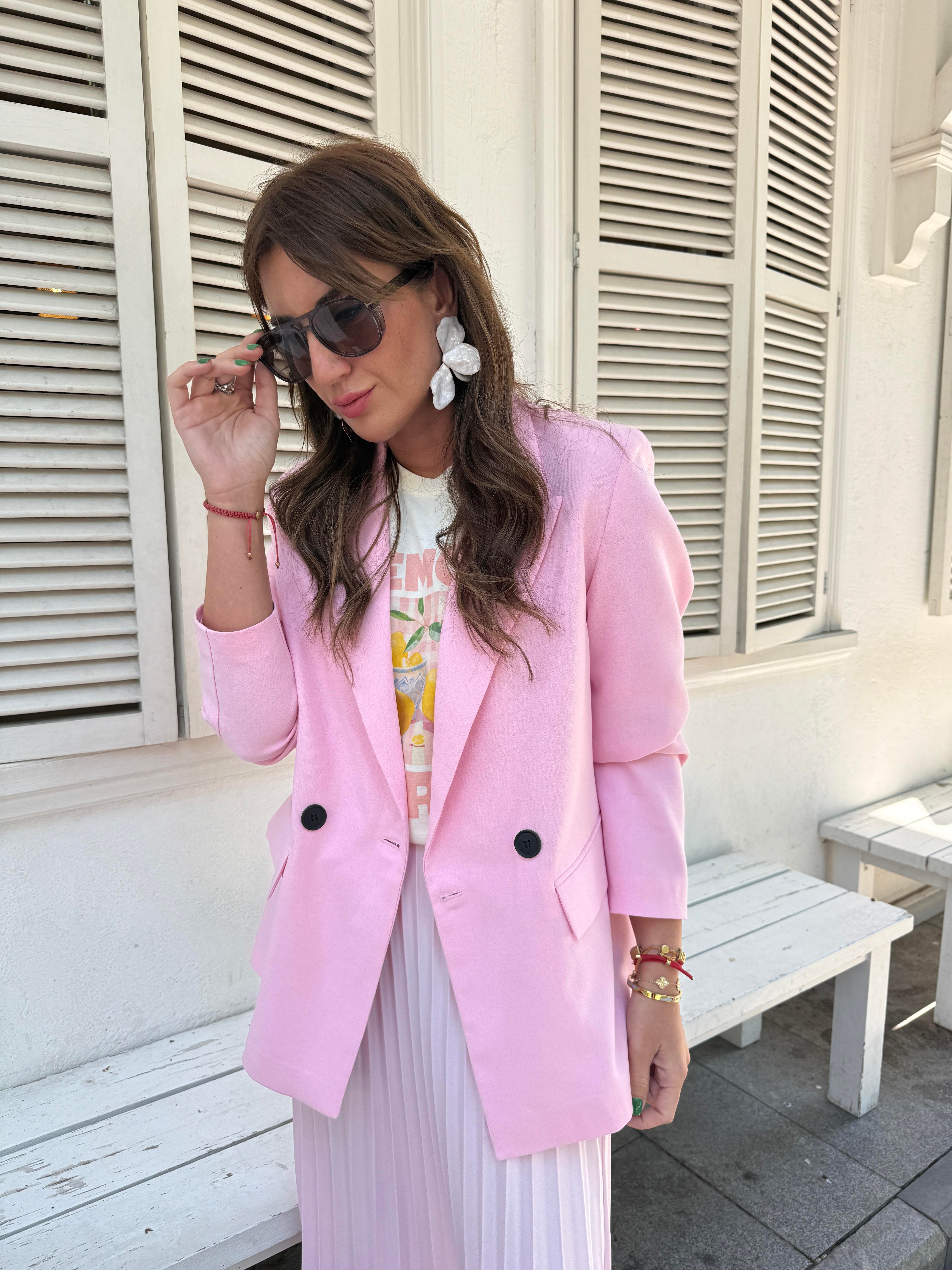 Pembe , Premium Blazer Ceket