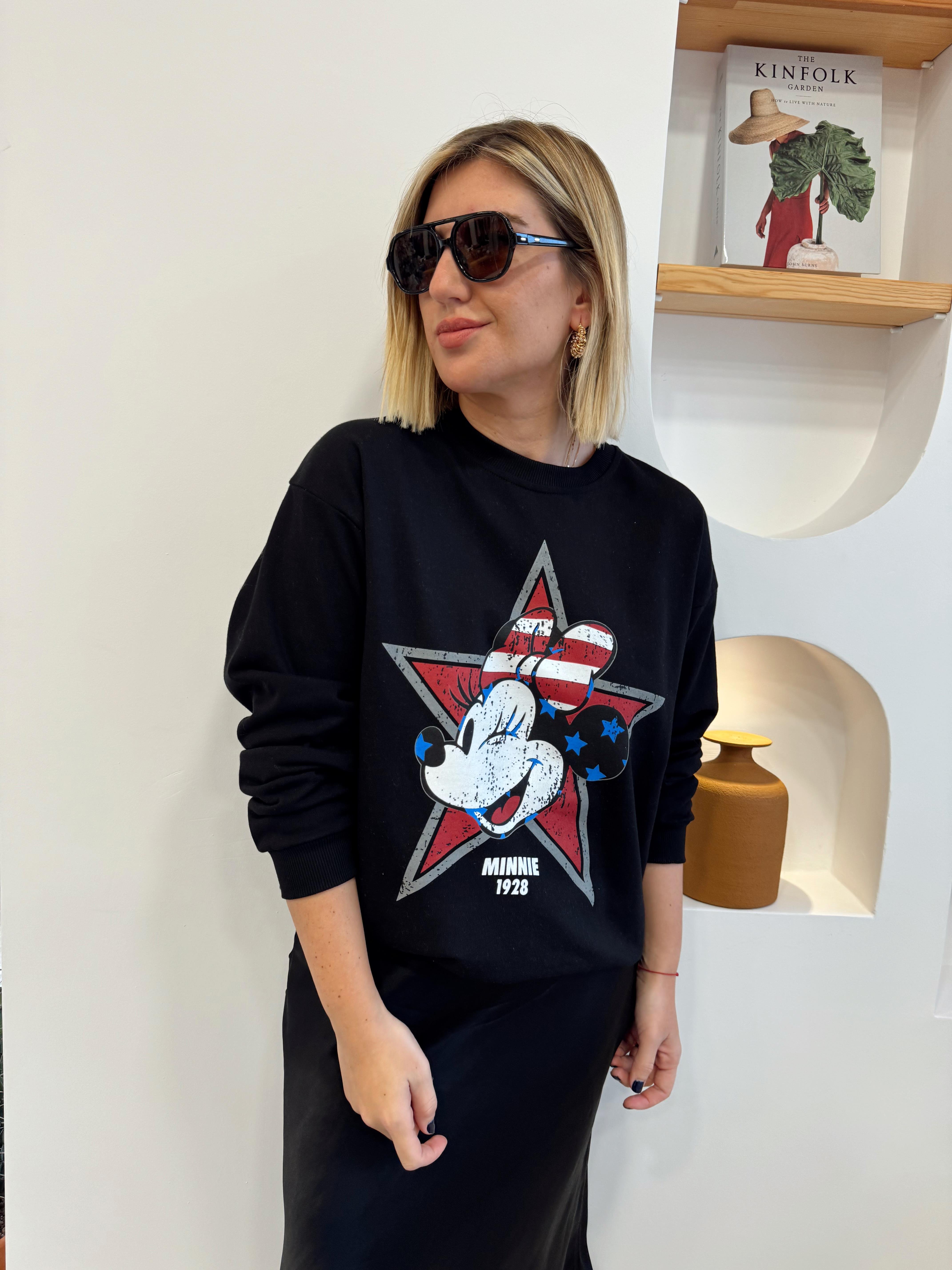 Minnie Mouse Bask l Siyah Sweat Begum Mayda Boutique