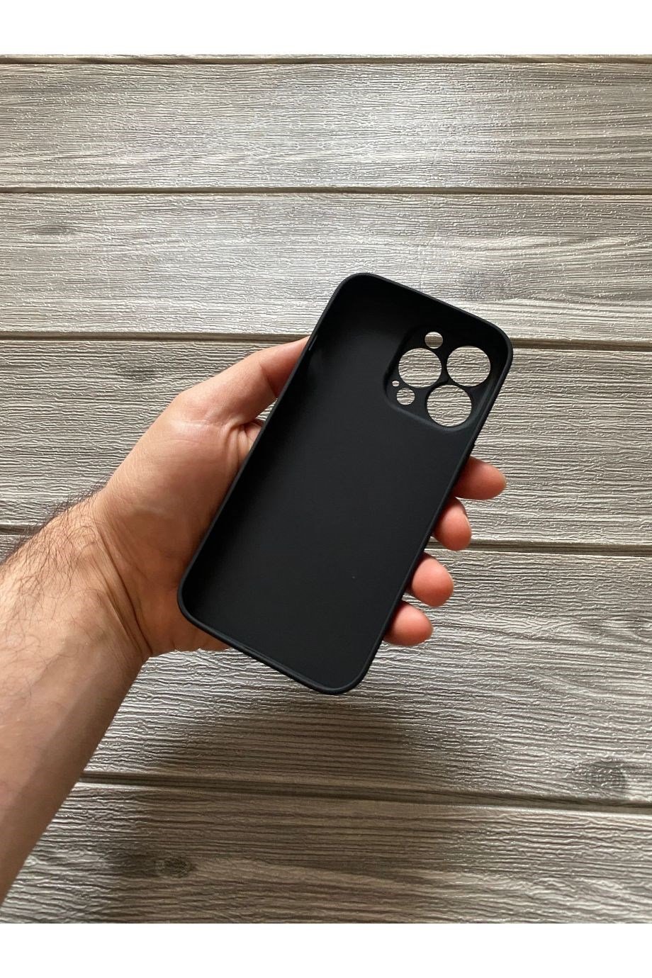 iPhone 13 Pro Siyah Kamera Korumalı Cam Kılıf | kilifmax.com