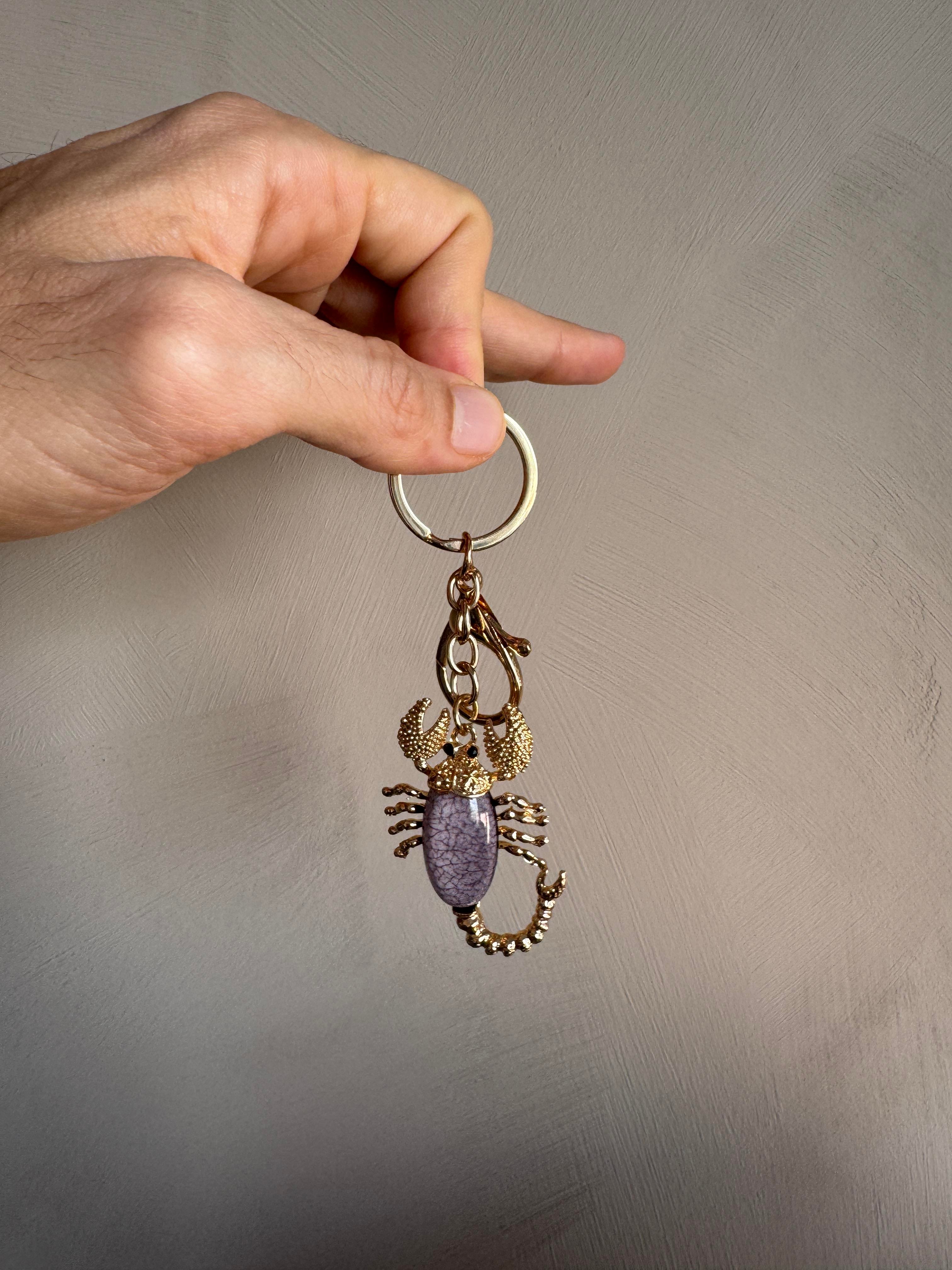 Akrep Anahtarlık / Taşlı Çanta Süsü - Türkiye Charmı Hediyeli