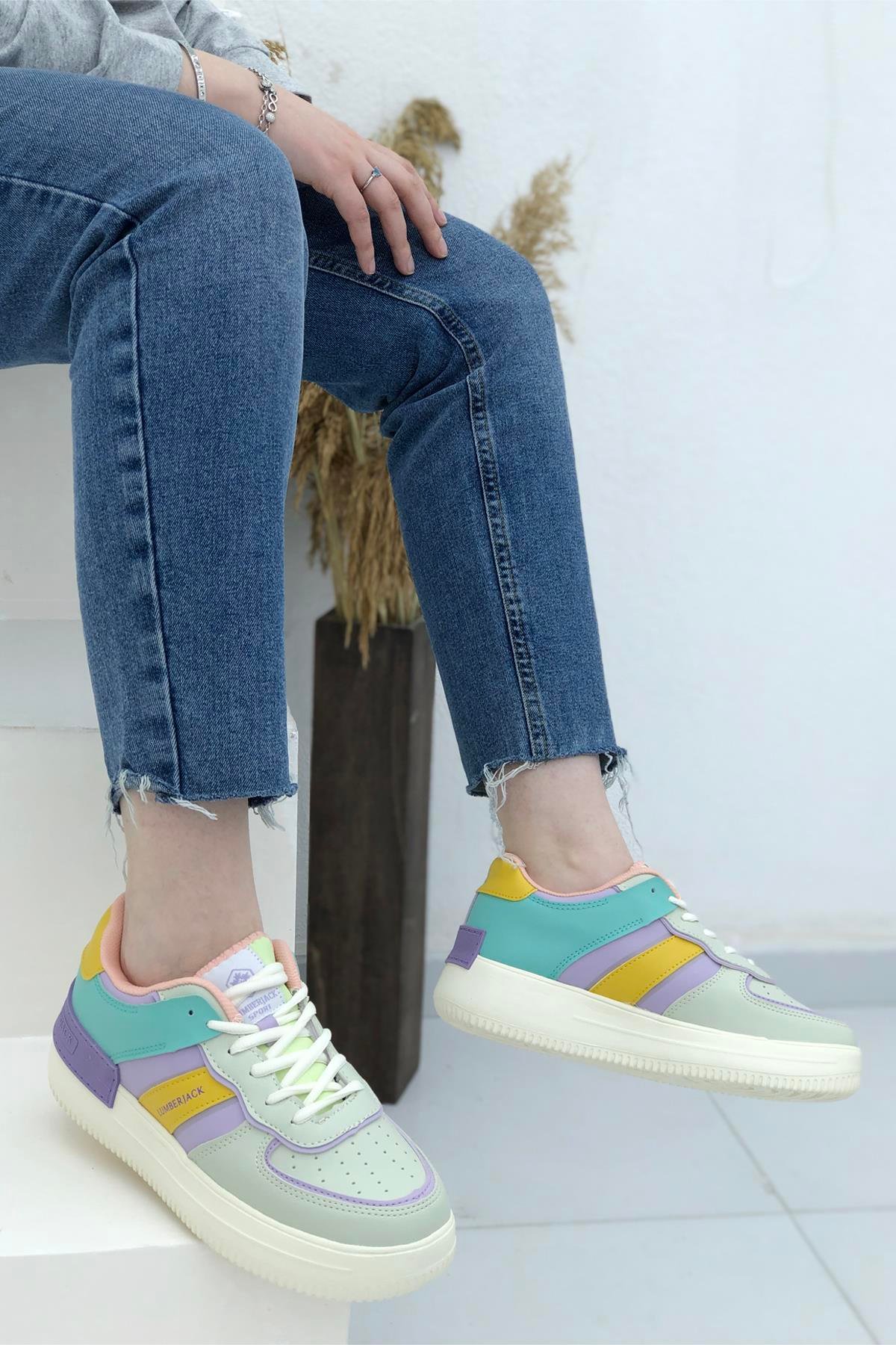 LUMBERJACK FREYA WMN 2PR Kadın Spor Ayakkabı Lila Yeşil Lumberjack |  Mybella Shoes