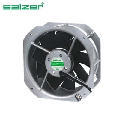 Salzer PD200M-220 225x225x80 220V AC Rulmanlı Metal Ball Kare Fan
