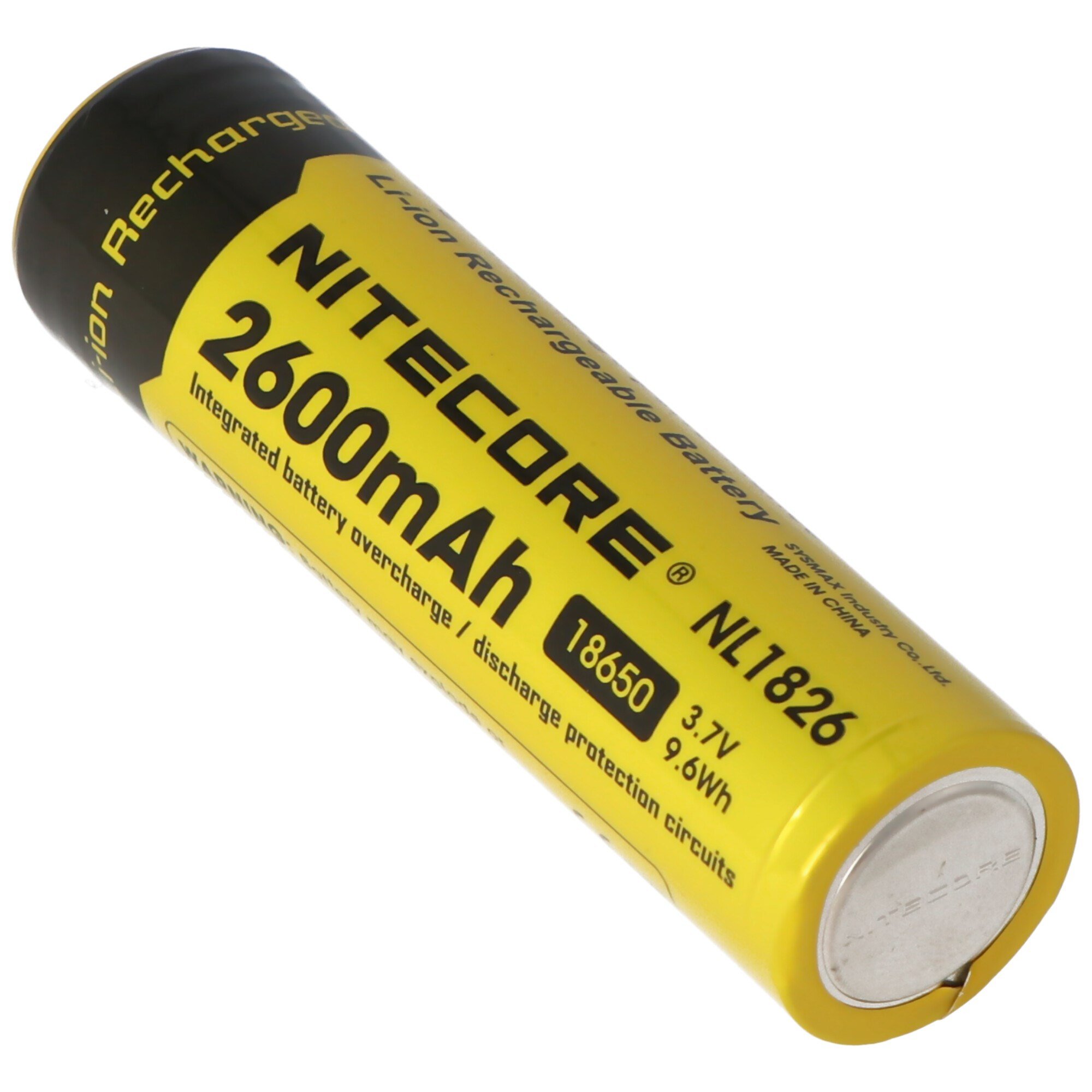 NiteCore Li-Ion Battery 18650 - 2600mAh, 3.7V - NL186