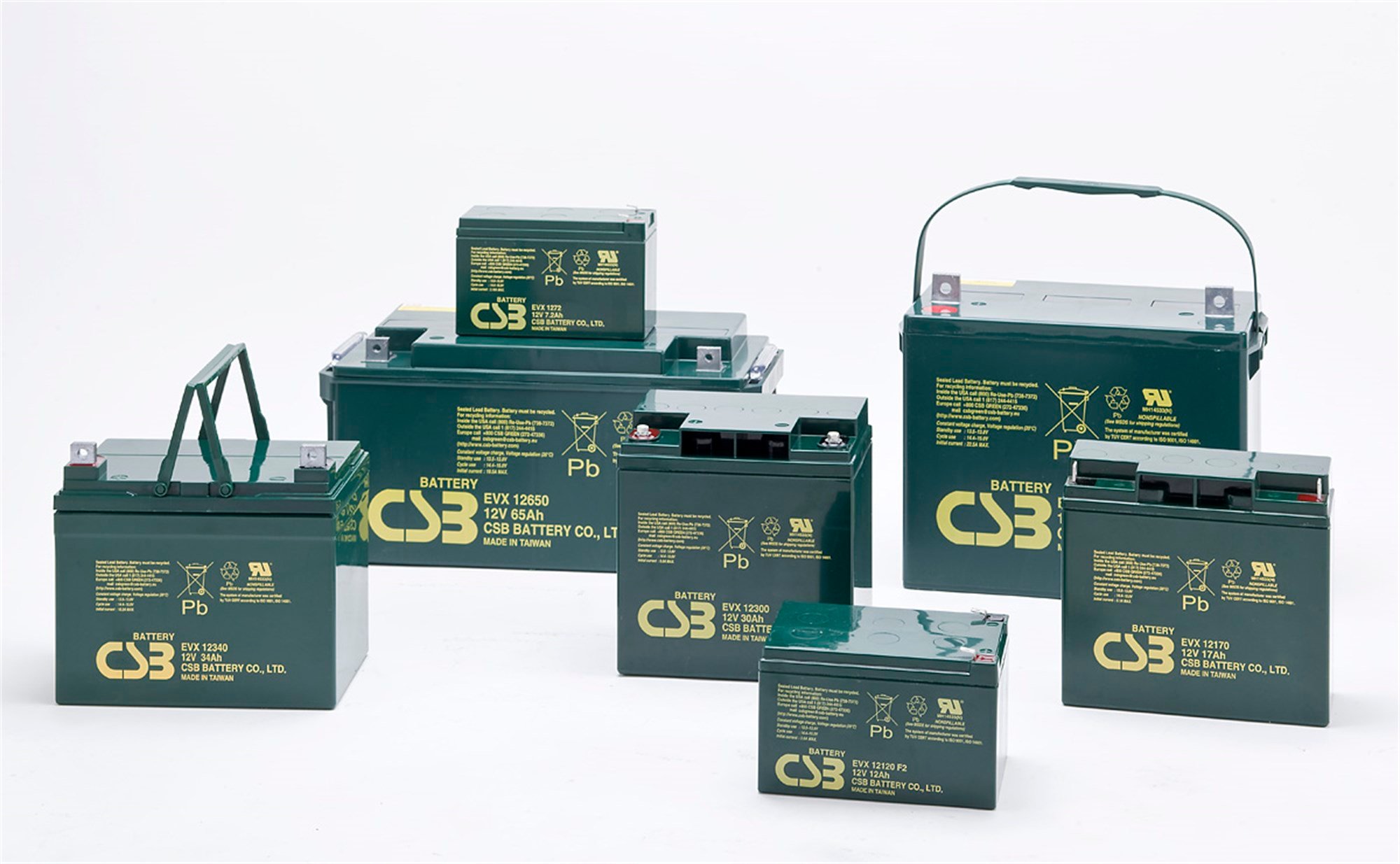 Vendita CSB EVX12300, Batteria ciclica (deep-cycle) ermetica ricaricabile  al piombo 12v 30Ah. Terminale M5 CSB - EVX12300