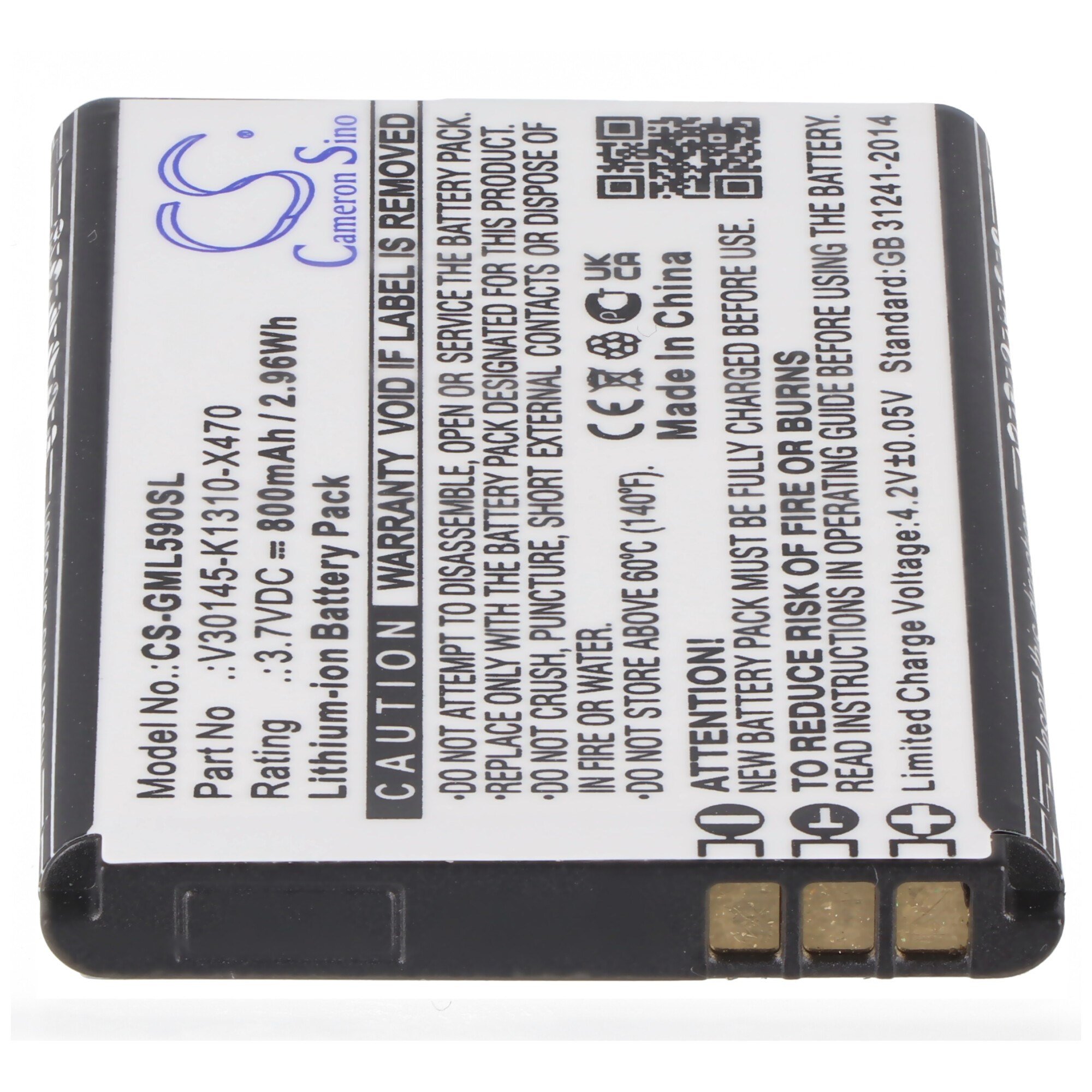 Pack] cellePhone Batterie Li-Ion compatible avec Gigaset GL590  (remplacement pour V30145-K1310-X470)