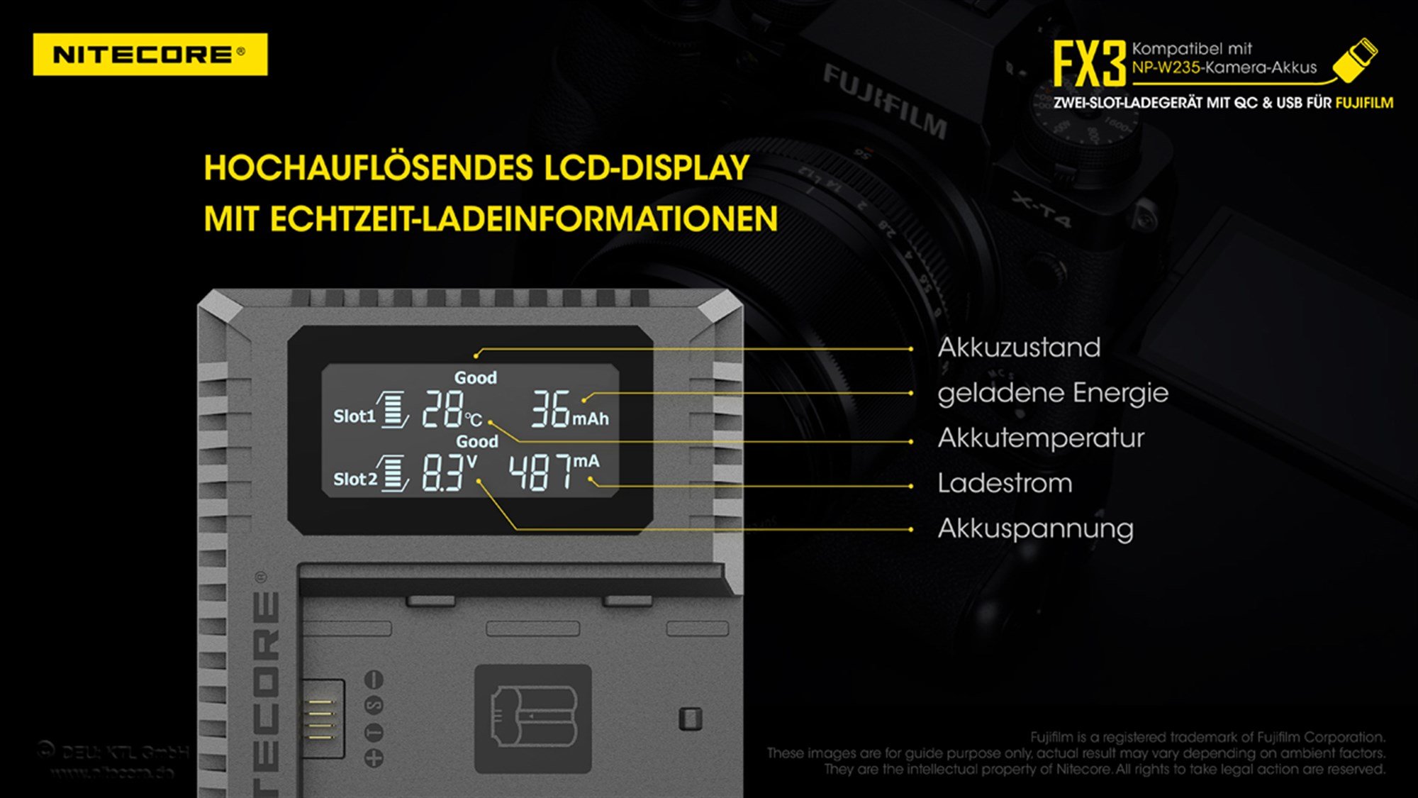 Nitecore FX3 - Fuji kameralar için