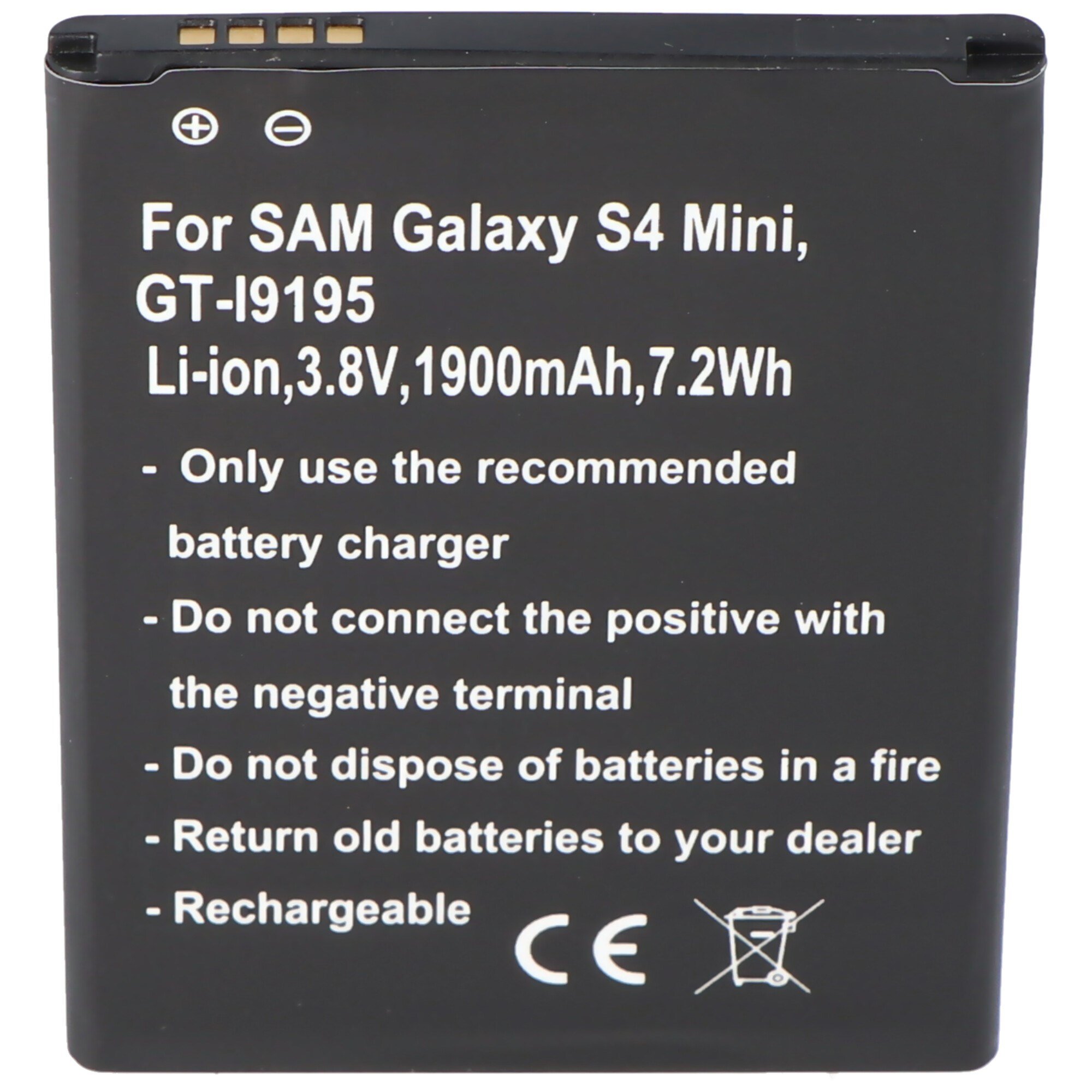 Samsung Galaxy S4 mini kopya pil, GT-I9195, GT-I9190, GT-I9192,  AccuCell'den NFC'li