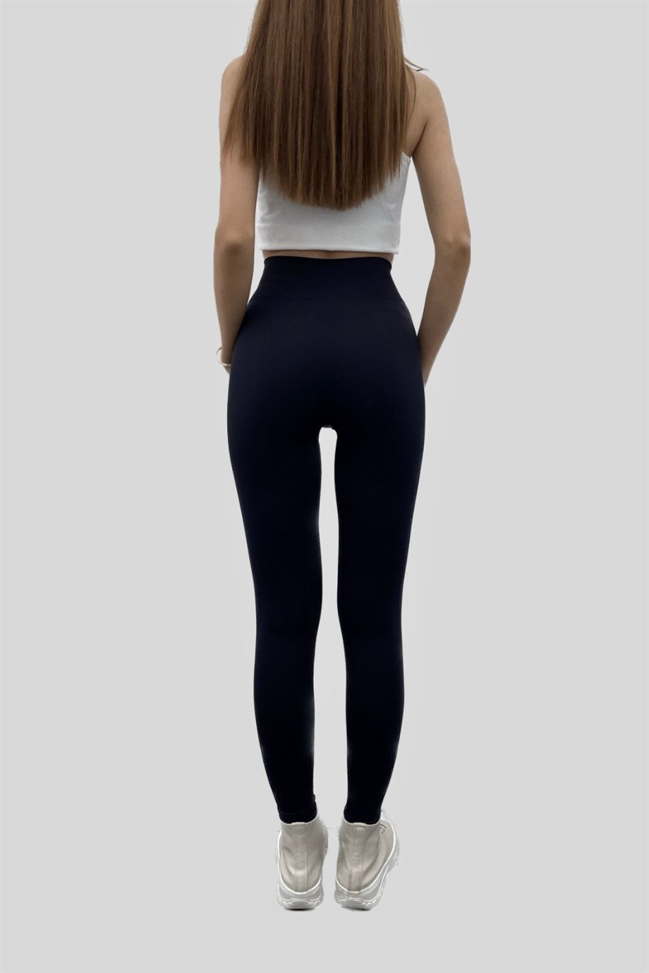 Siyah Sporcu Tayt - Kadın Leggings Modelleri - Nazliye Moda