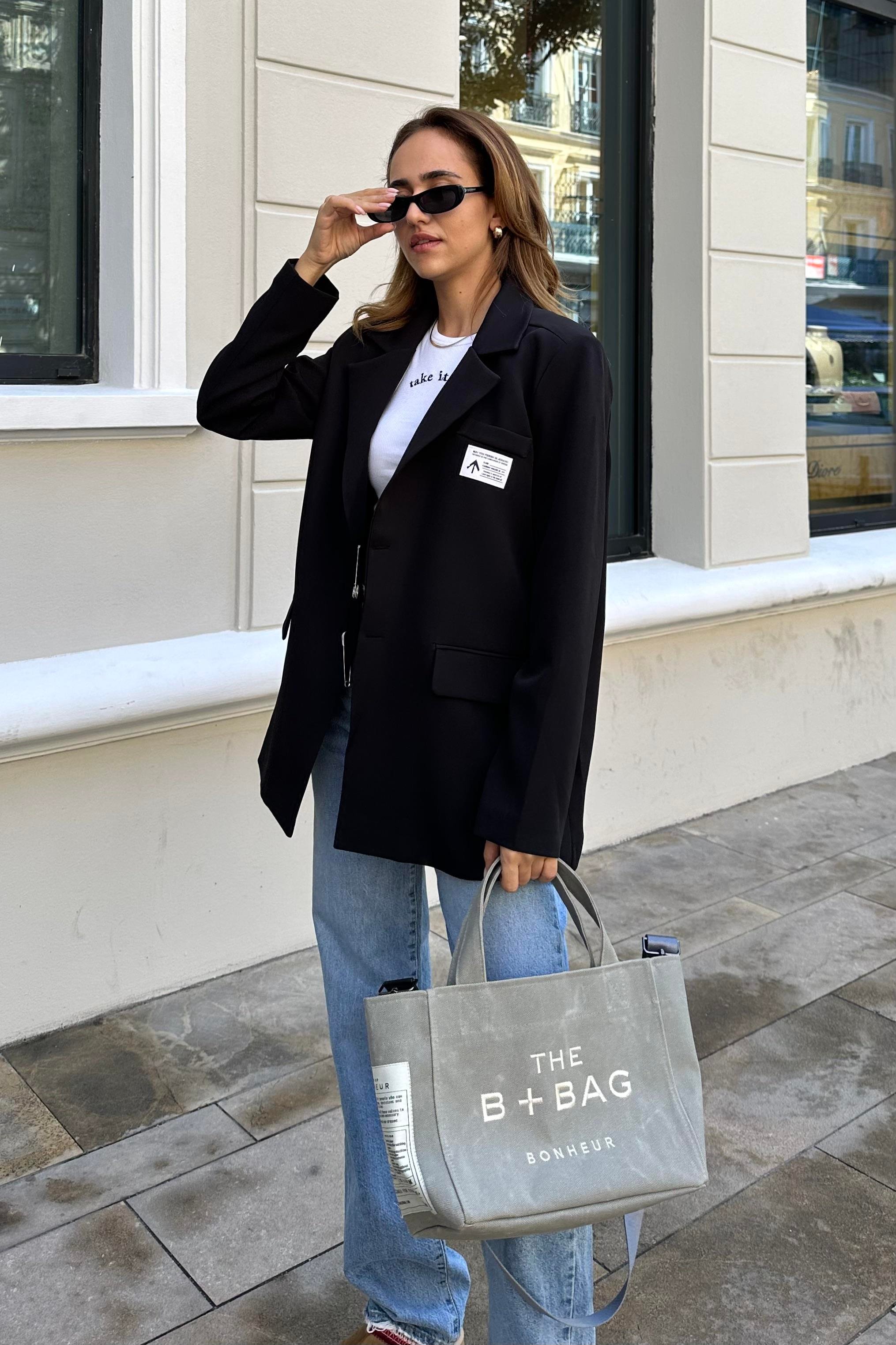 Siyah Tasarım Blazer Ceket - Kadın Blazer Ceket Modelleri - Nazliye Moda |  Kadın Giyim Modası