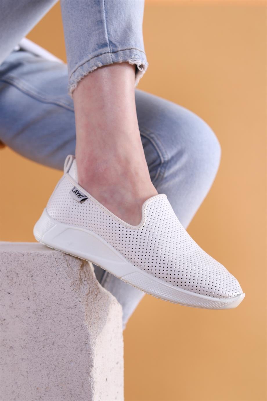Layki Ciragio Beyaz Renkli Kadın Klasik Yazlık Günlük Ayakkabı