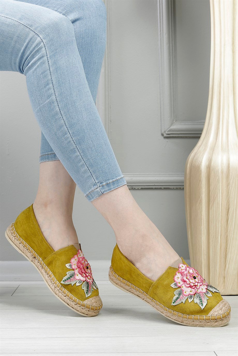 layki.com | Madison Yeşil Renkli Kadın Babet Ayakkabı