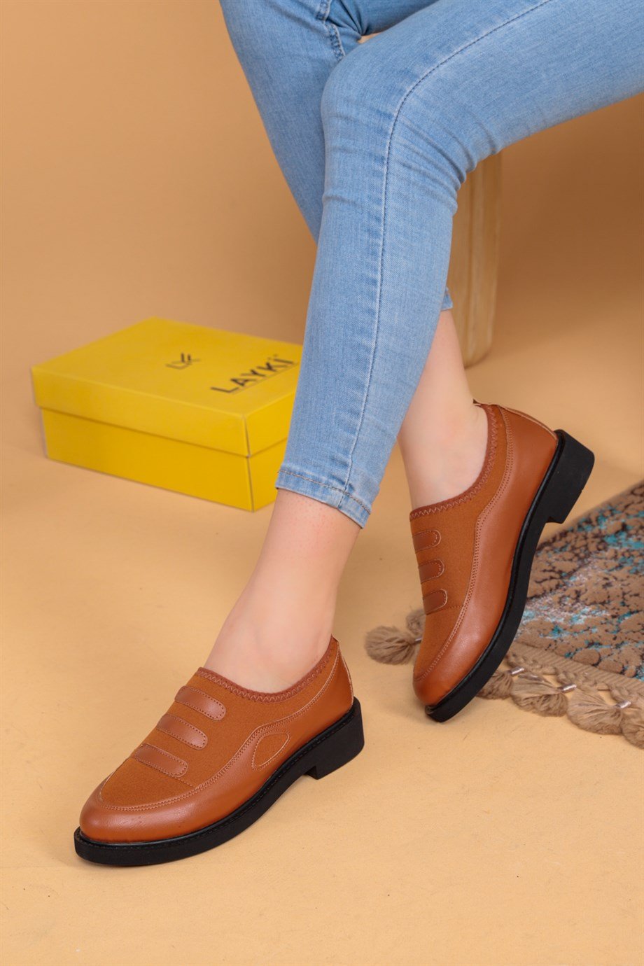 layki.com | Mona Taba Renkli Kadın Günlük Ayakkabı