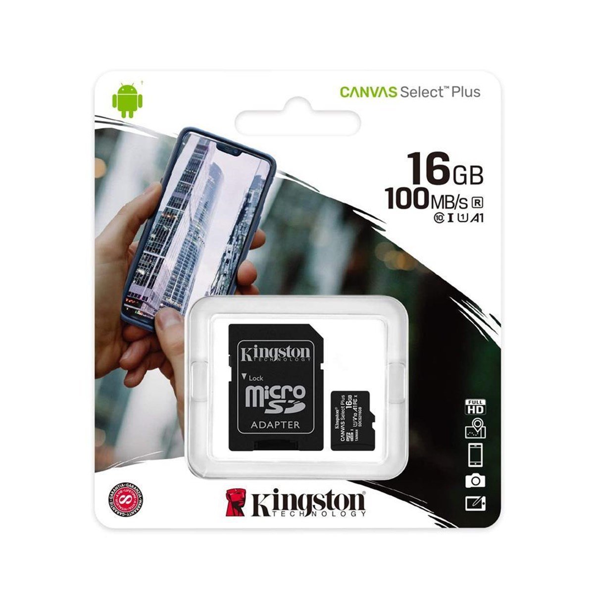 Kingston Canvas Select Plus 100MB 16 GB Hafıza Kartı & SD Kart