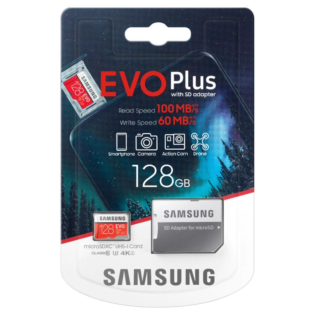 Samsung EVO Plus 128 GB Class 10 100 MB/s microSDHC Kart