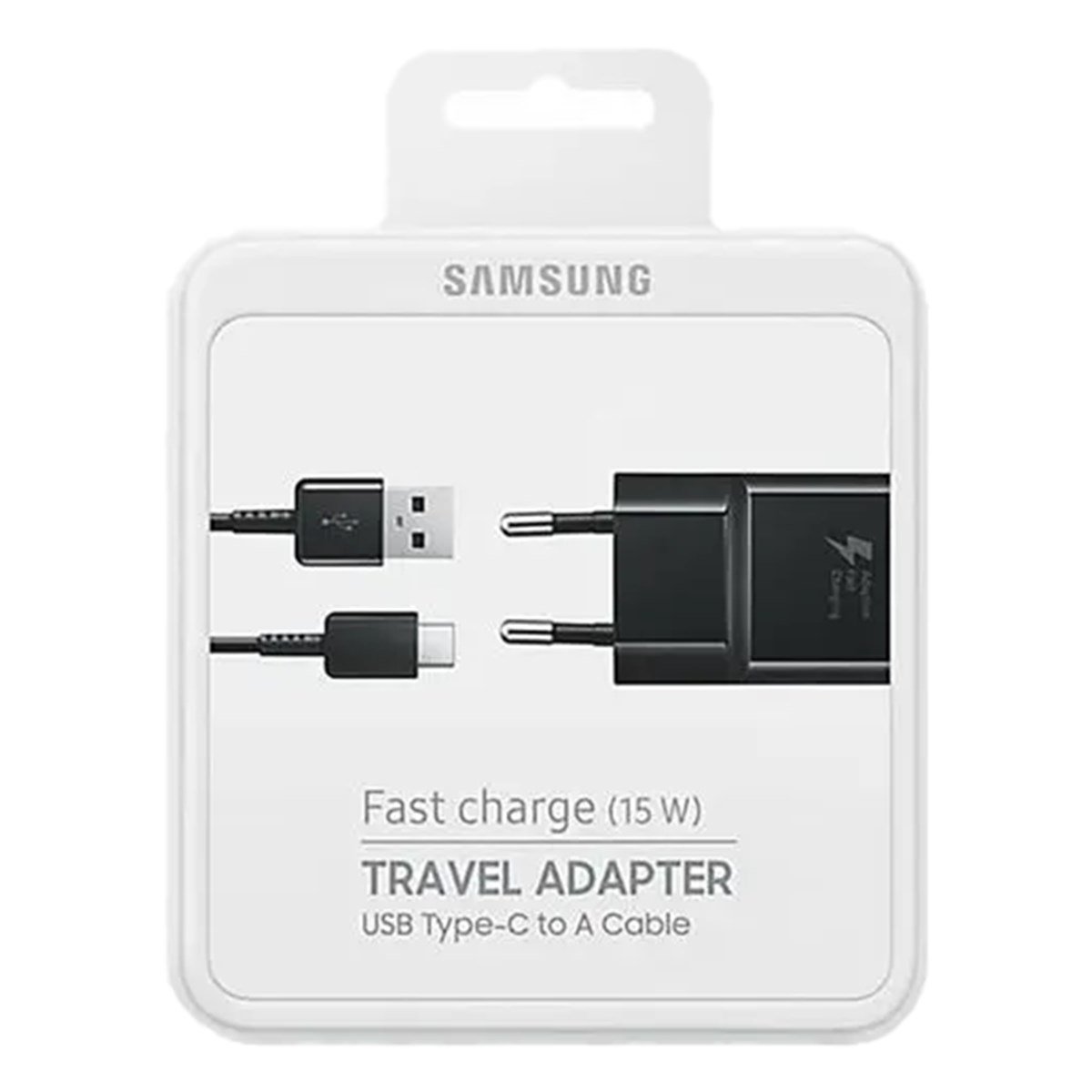 Samsung Fast Charge Travel Adapter 15W Type-C Siyah Hızlı Şarj Aleti