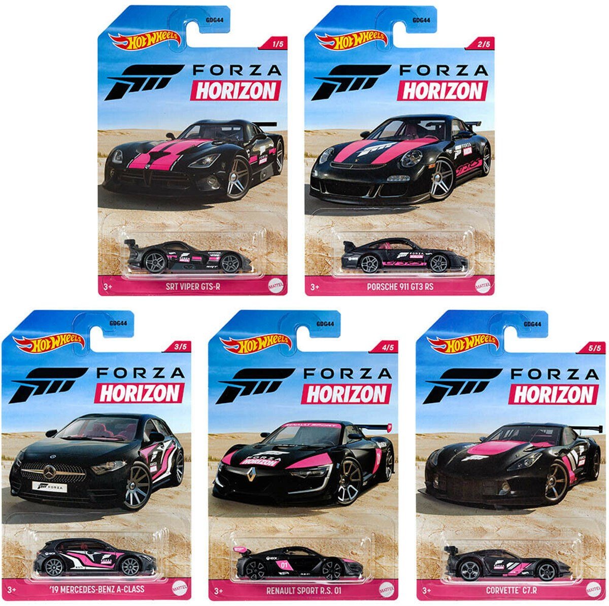 Motiv FORZA Redline 15ポンド Hot Wheels Beşli Araç Setleri Forza Horizon GYN22-GRP33