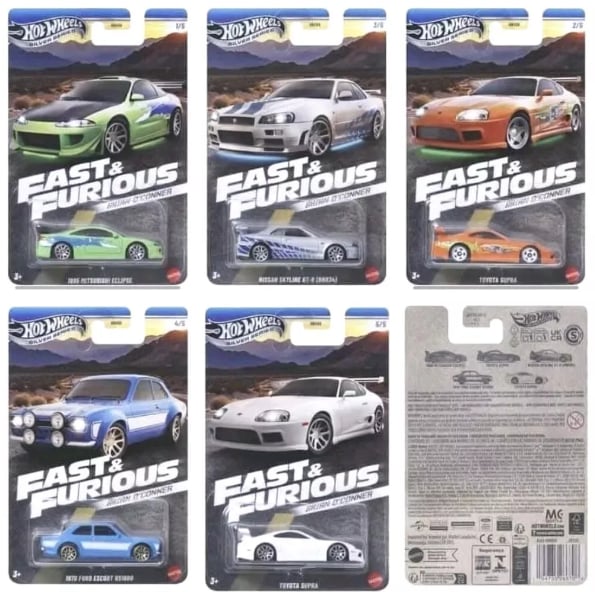 Hot Wheels Brian O'conner Beşli Araba Seti HNR88 979Z