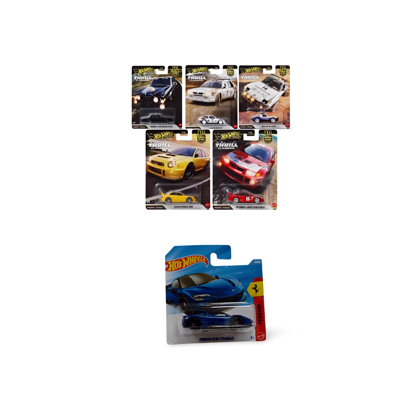 Hot Wheels Premium Thrill Climbers Set + Ferrari SF90 Stradale Mavi