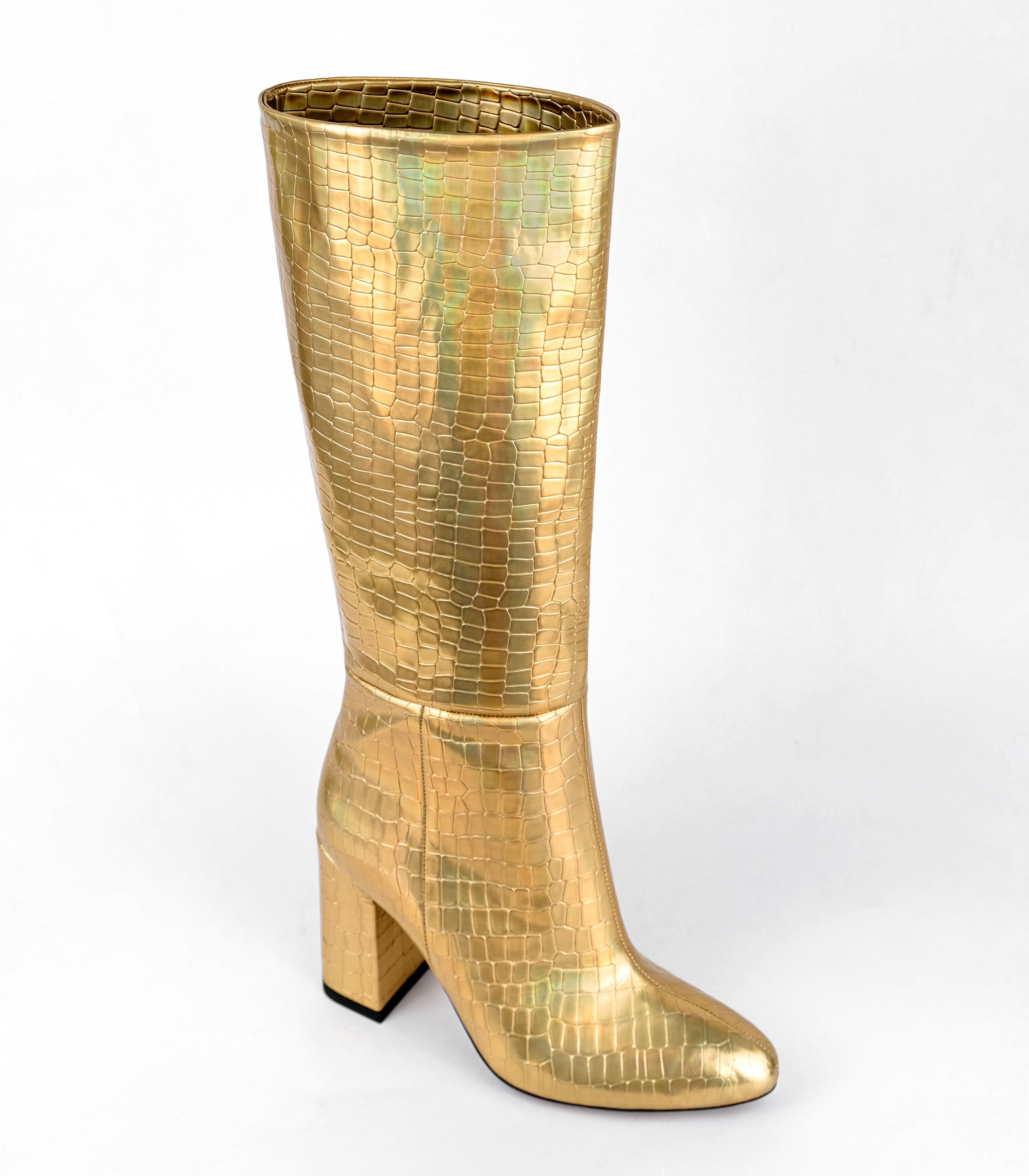 MATİLDA Gold Desenli Çizme MT6540