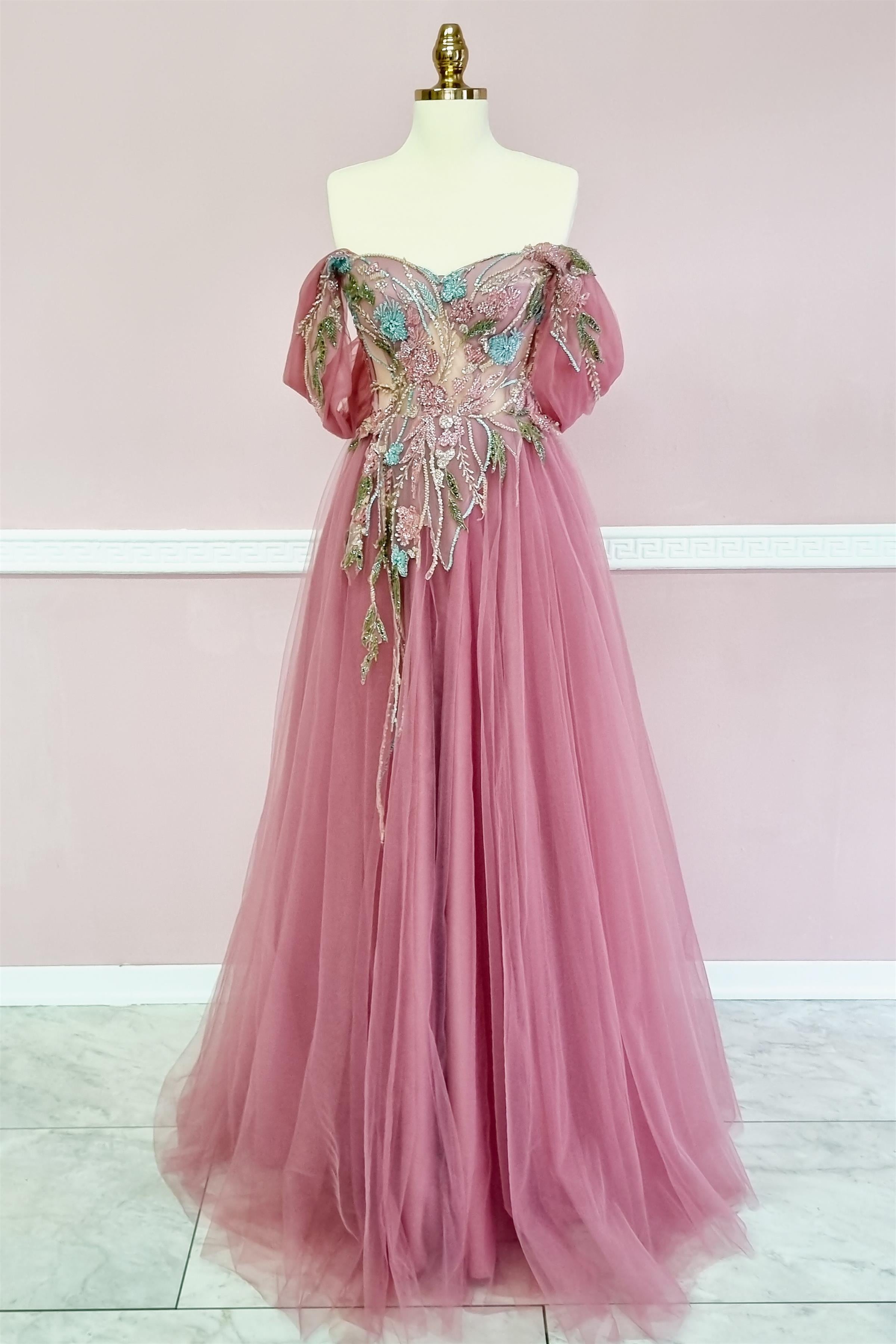 chinese dress ladies Rose Gold Lace Ball Gown Prom Dress EE193331334 Size 20W / Rose Gold main image 1