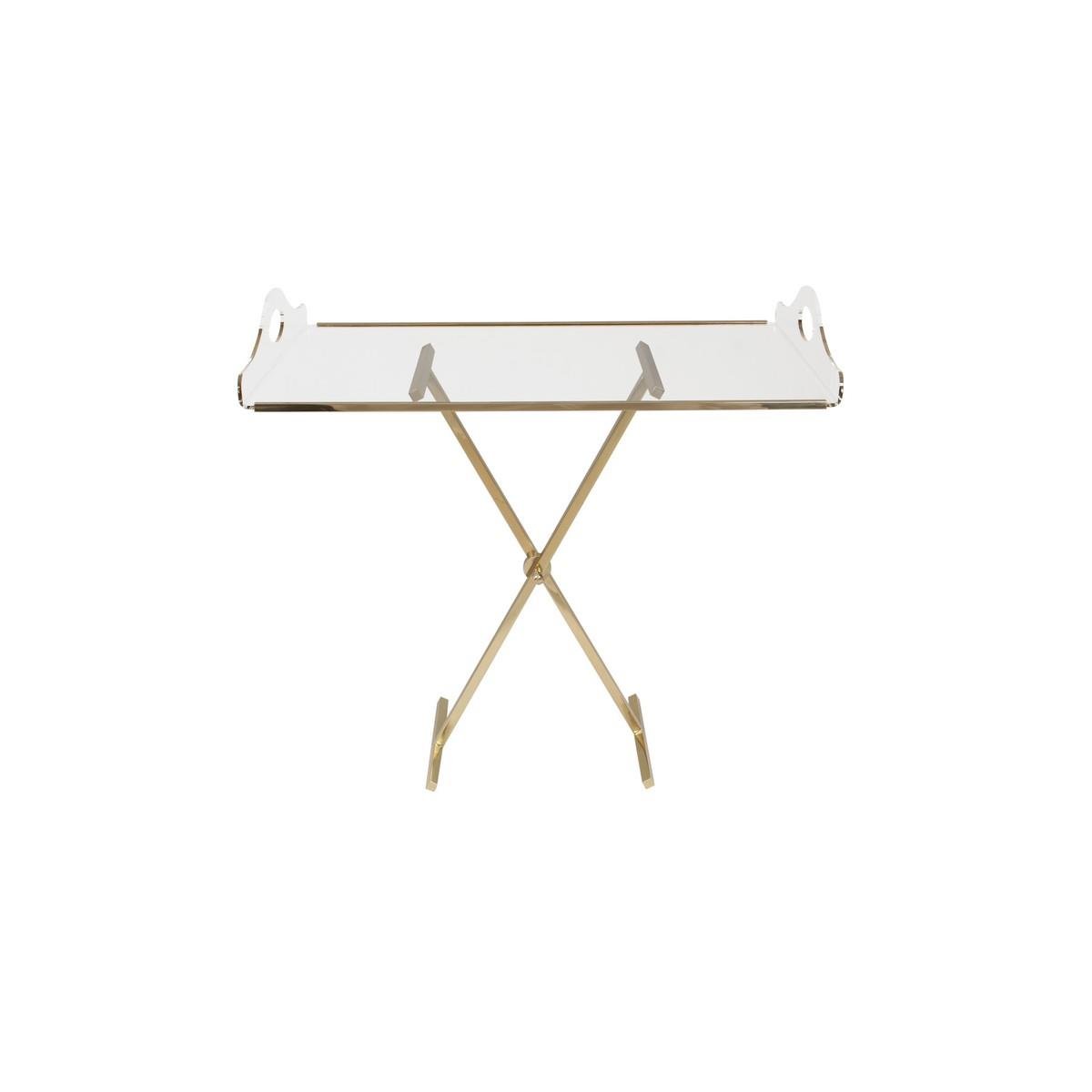 HK-Gold Foot Plexi Foldable Table