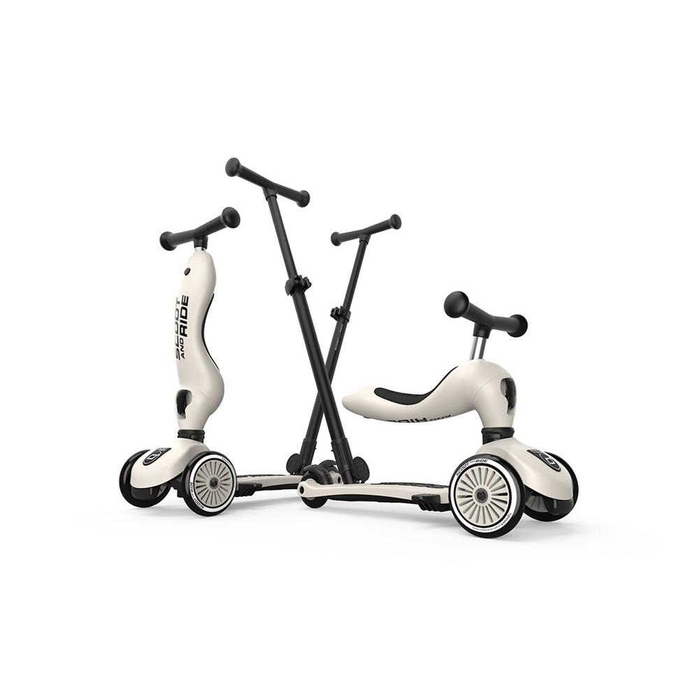 【値下不可】Scoot and Ride Highwaykick 1 ホワイト Scoot and Ride Highwaykick 1 Oturaklı Çocuk Scooter Açık Gri