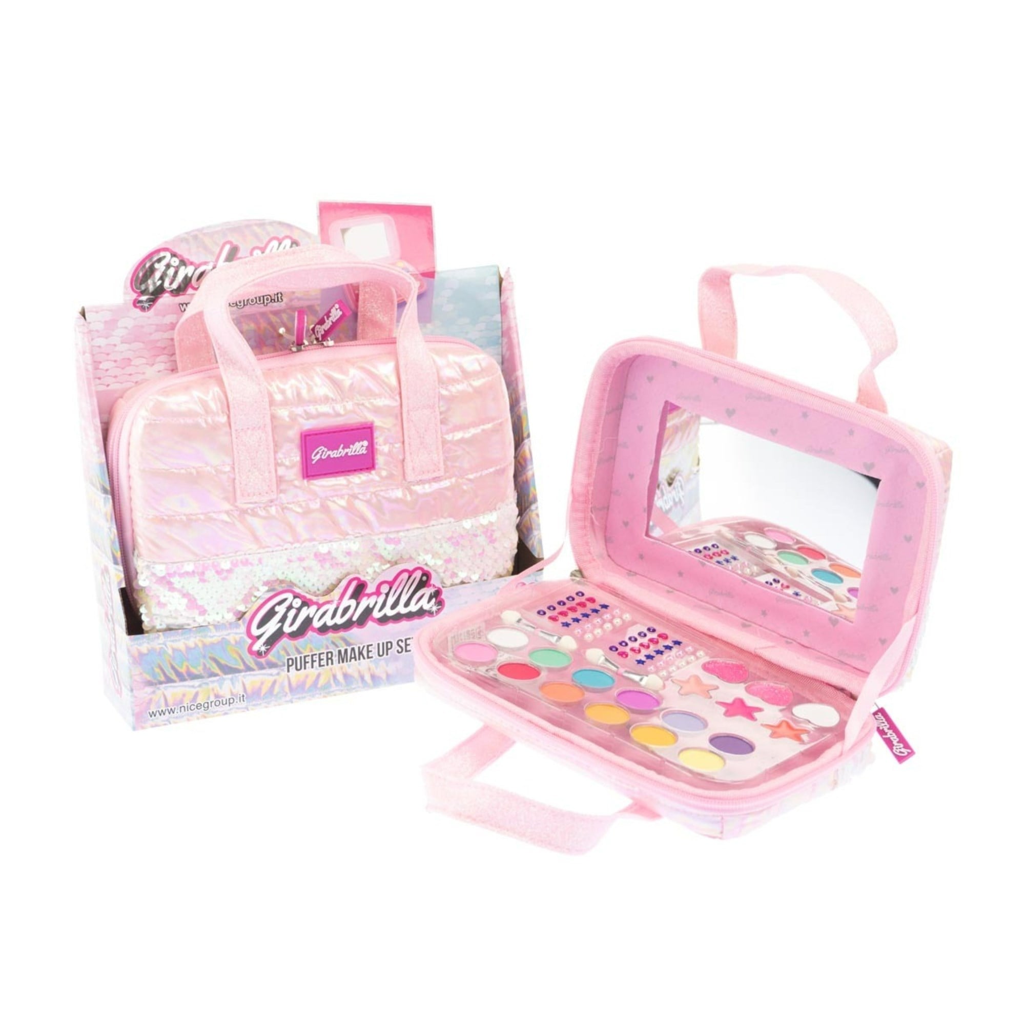 Girabrilla Puffer Makyaj Çantası Açık Pembe | BT Shop