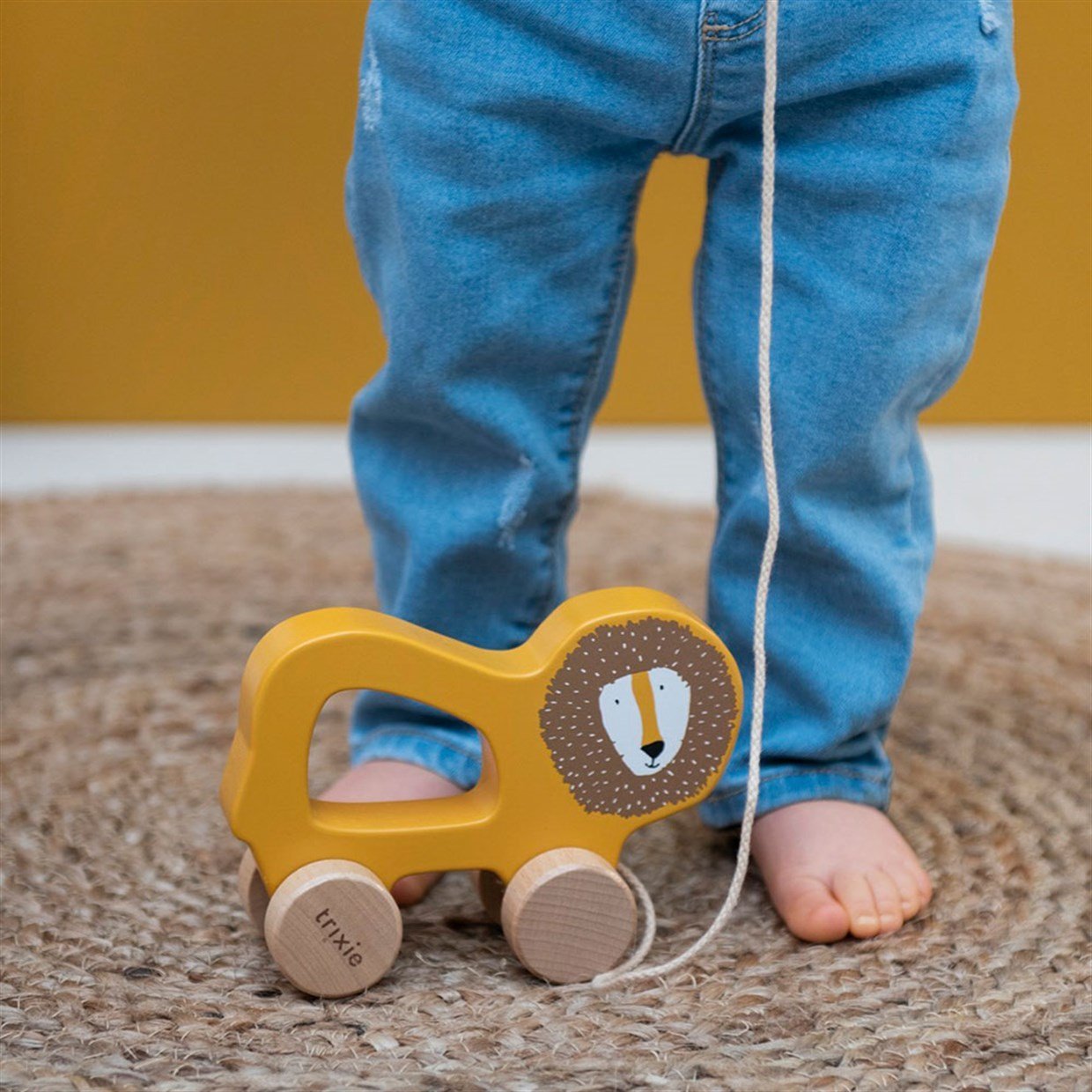 Trixie Ahşap Oyuncak İpli Araba Mr. Lion | BT Shop
