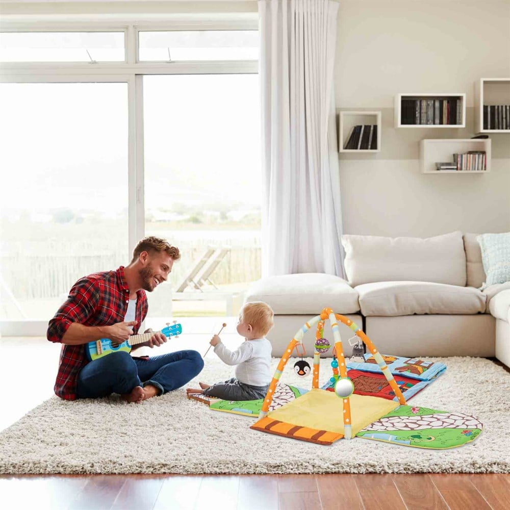 Elele Toys Casa 3in1 Ev Tipi Bebek Oyun Halısı ve Oyun Çadırı MİX | Elele  Baby
