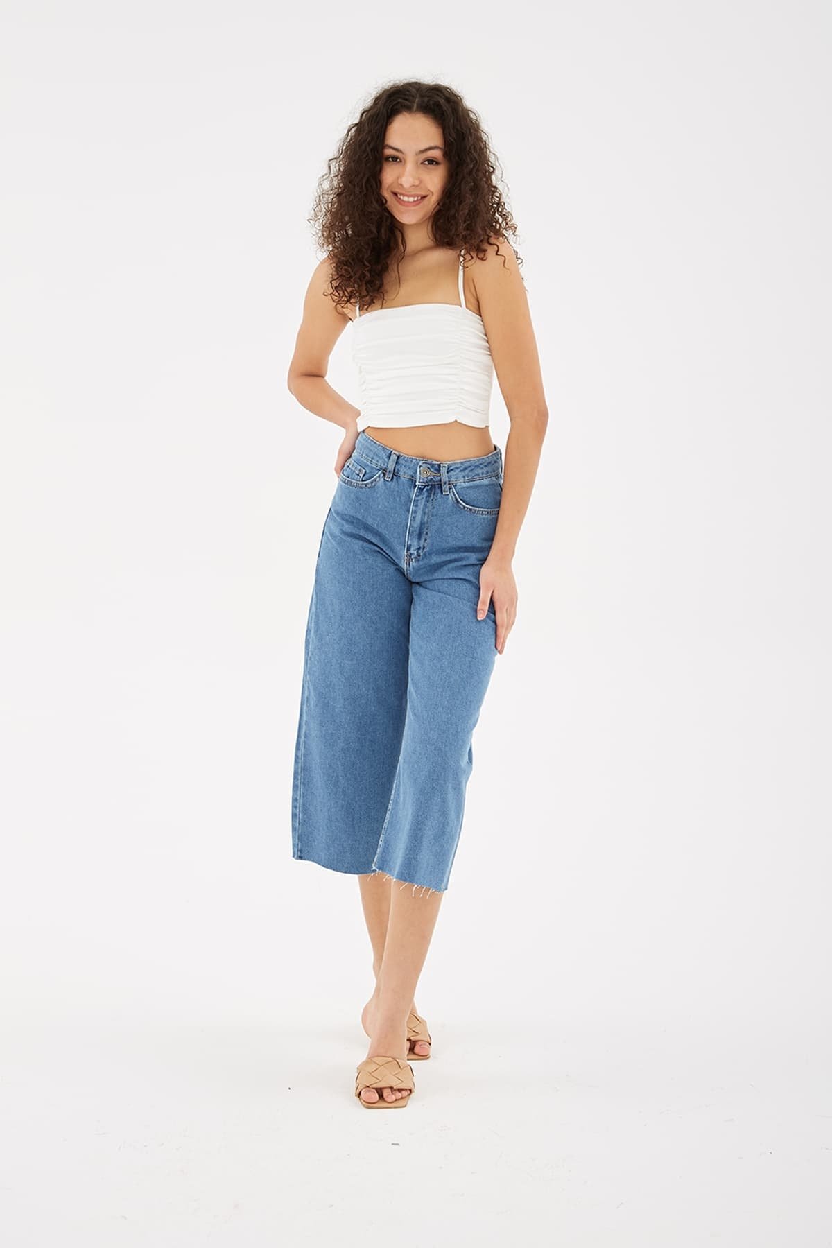 Culotte Pantolon Mavi Blue Kad n Pantolon Fashion Friends