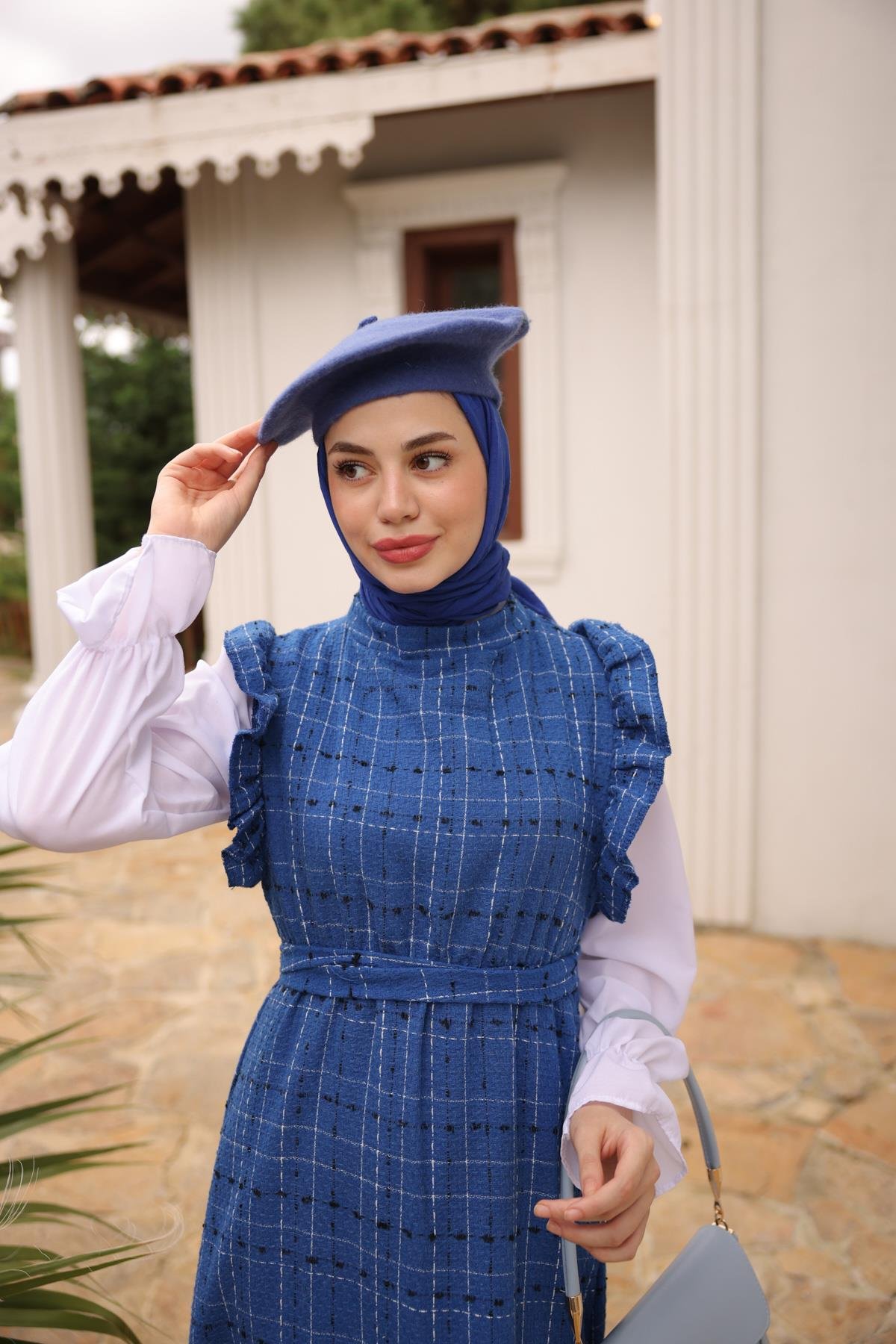 Beret Şapka - Mavi | Hülya Keser