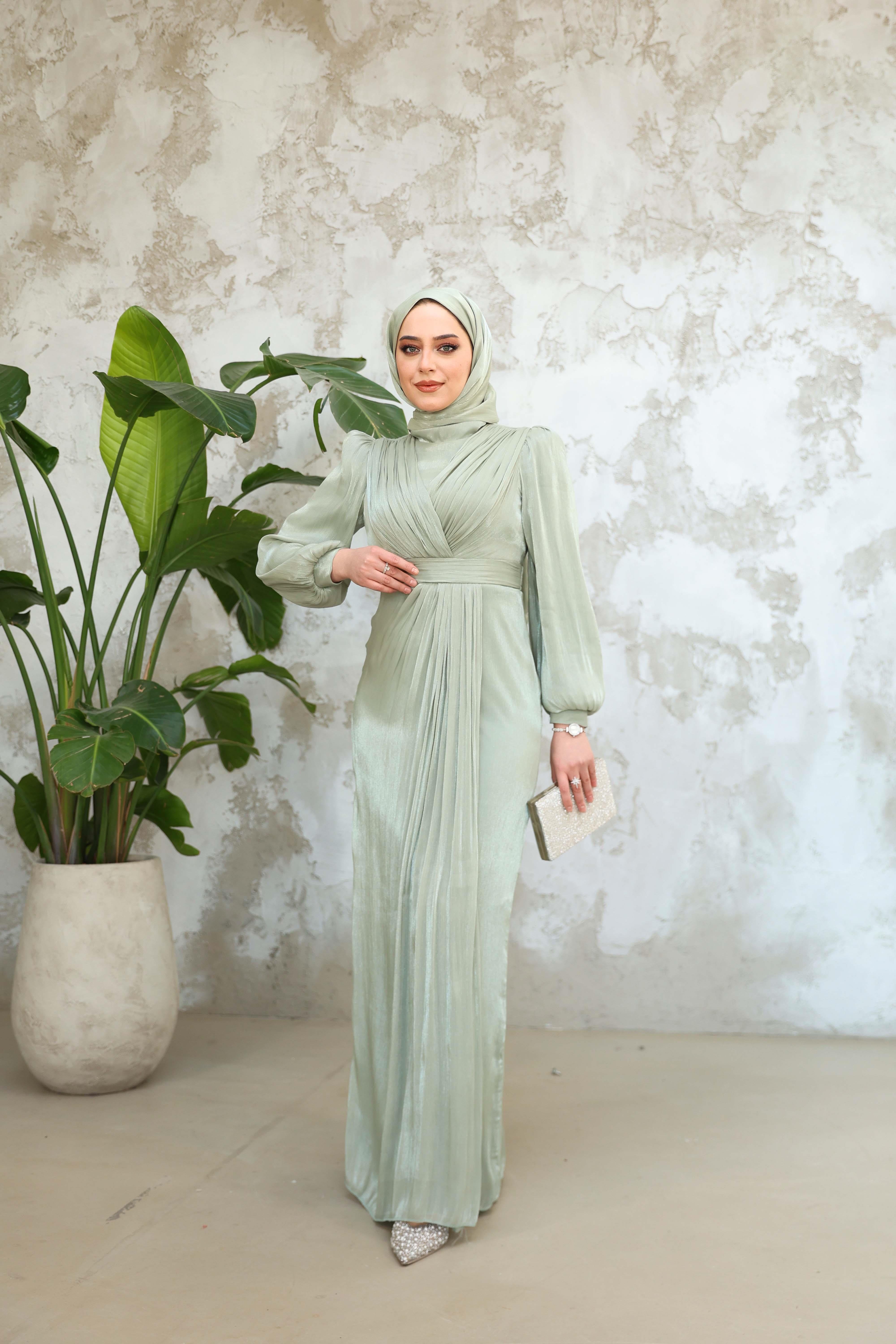 Zümra Abiye - Mint Yeşil | Hülya Keser