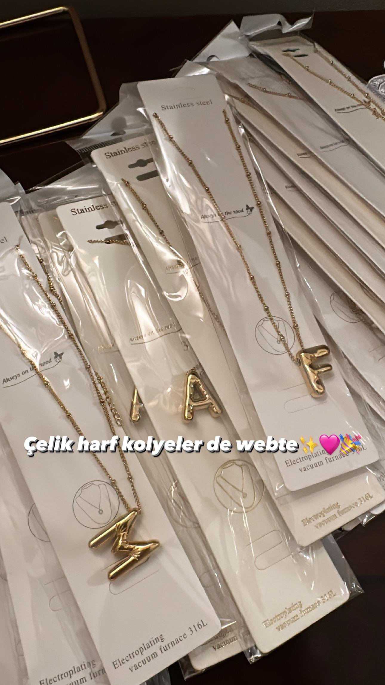 Çelik Harf Kolye