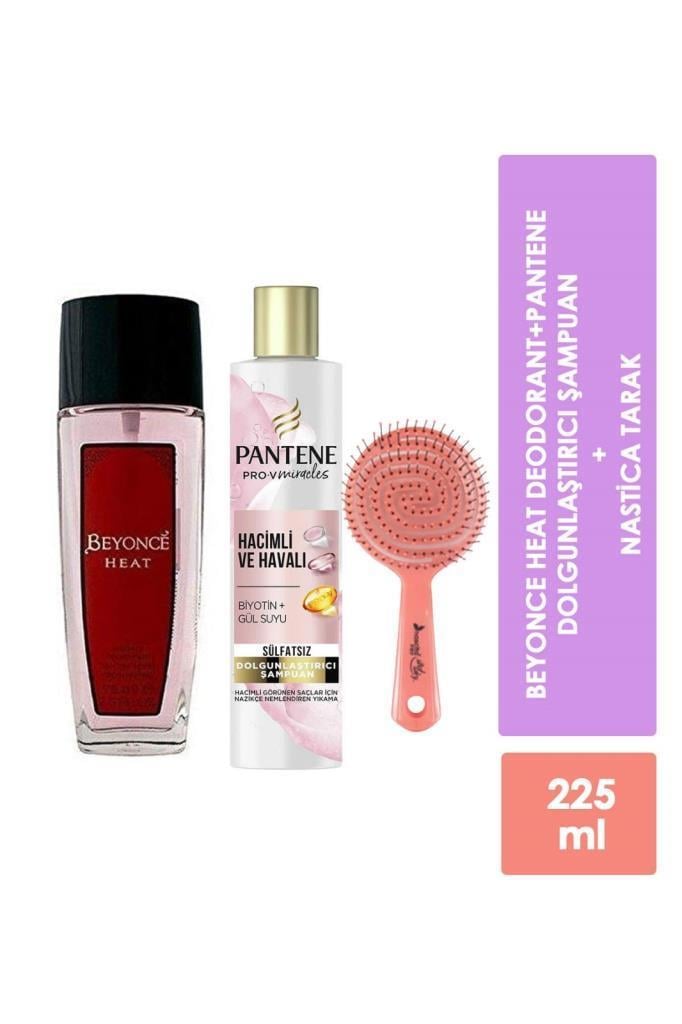 Beyonce Heat Deodorant 75 ml + Pantene Hacimli Dolgunlaştıran Şampuan 225  ml + Nastica Turuncu Saç