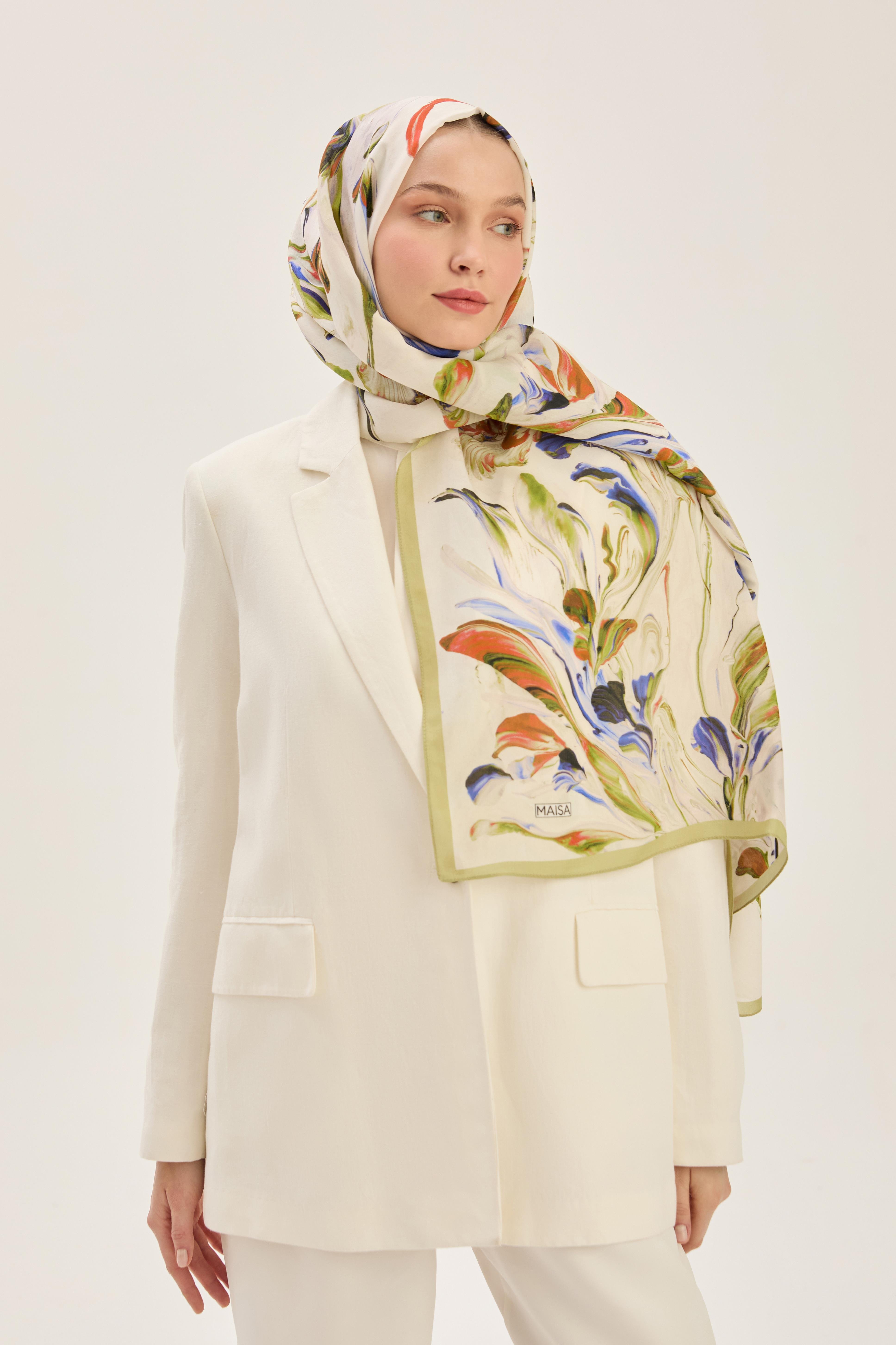 ARYA FLOŞ VİSKON 70*190 CM ŞAL - YEŞİL