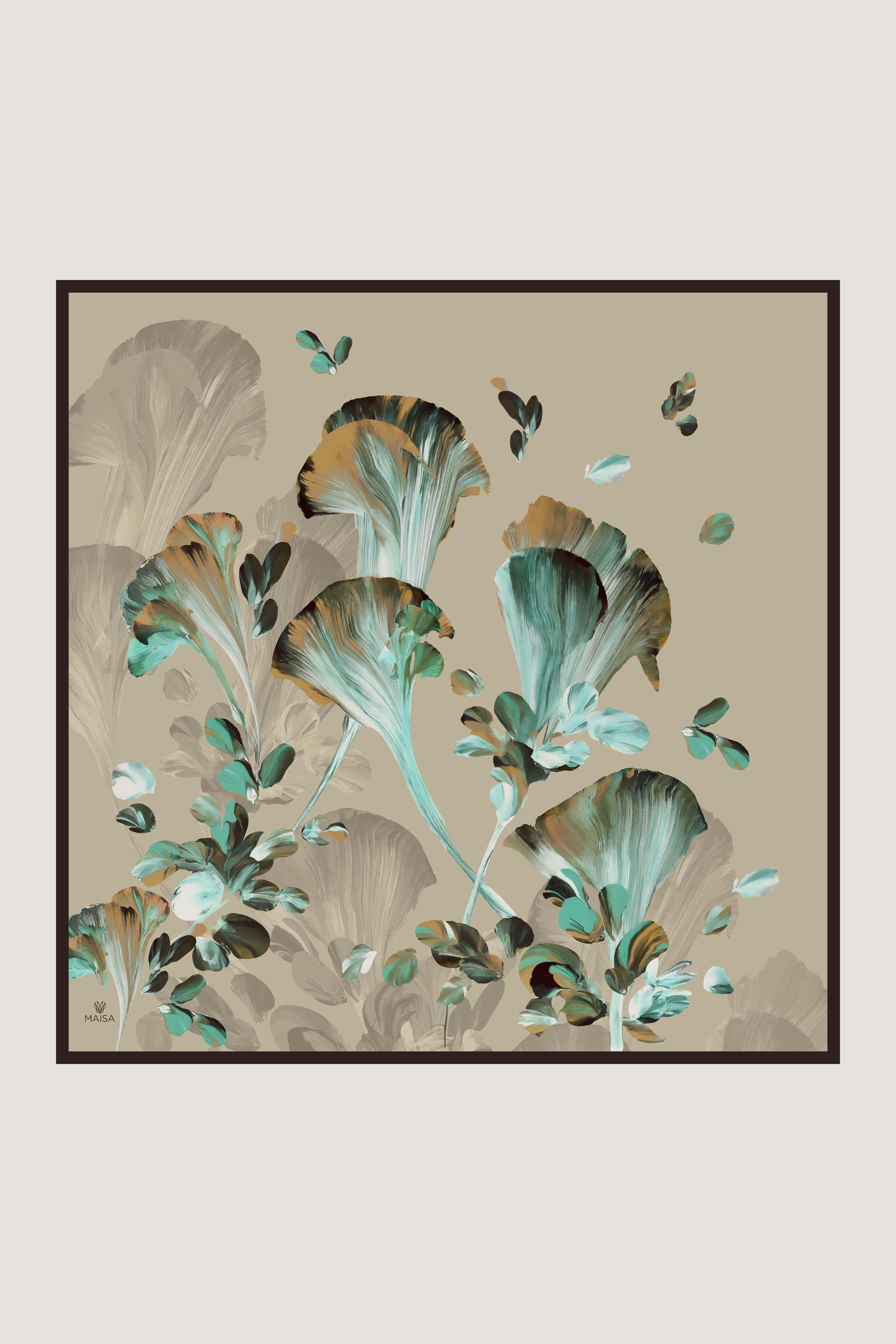 GEM TİVİL İPEK EŞARP 90*90 CM - FİLİZİ YEŞİLİ