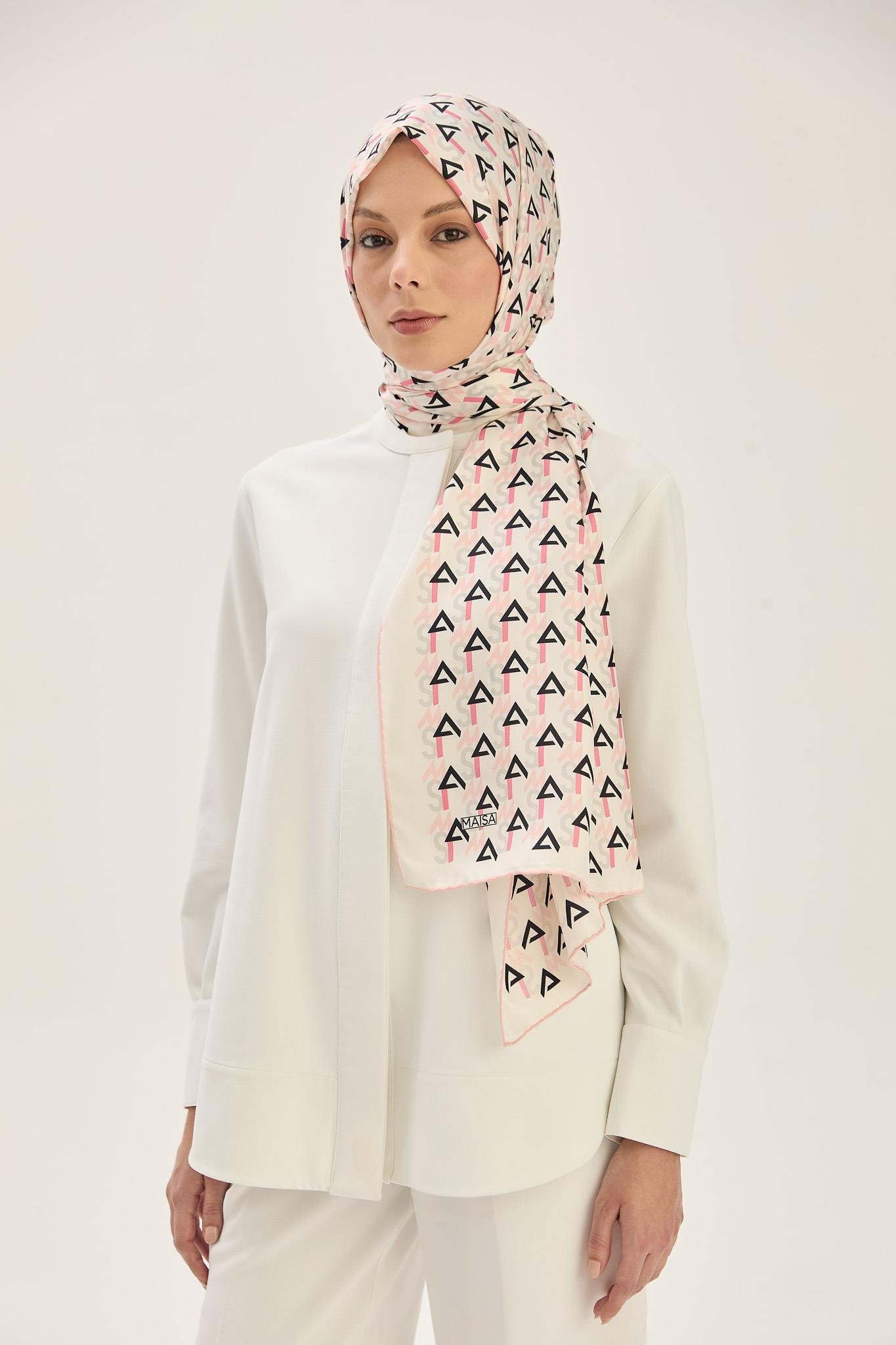 REMZ MULBERRY İPEK ŞAL 70*190 CM - PUDRA PEMBE